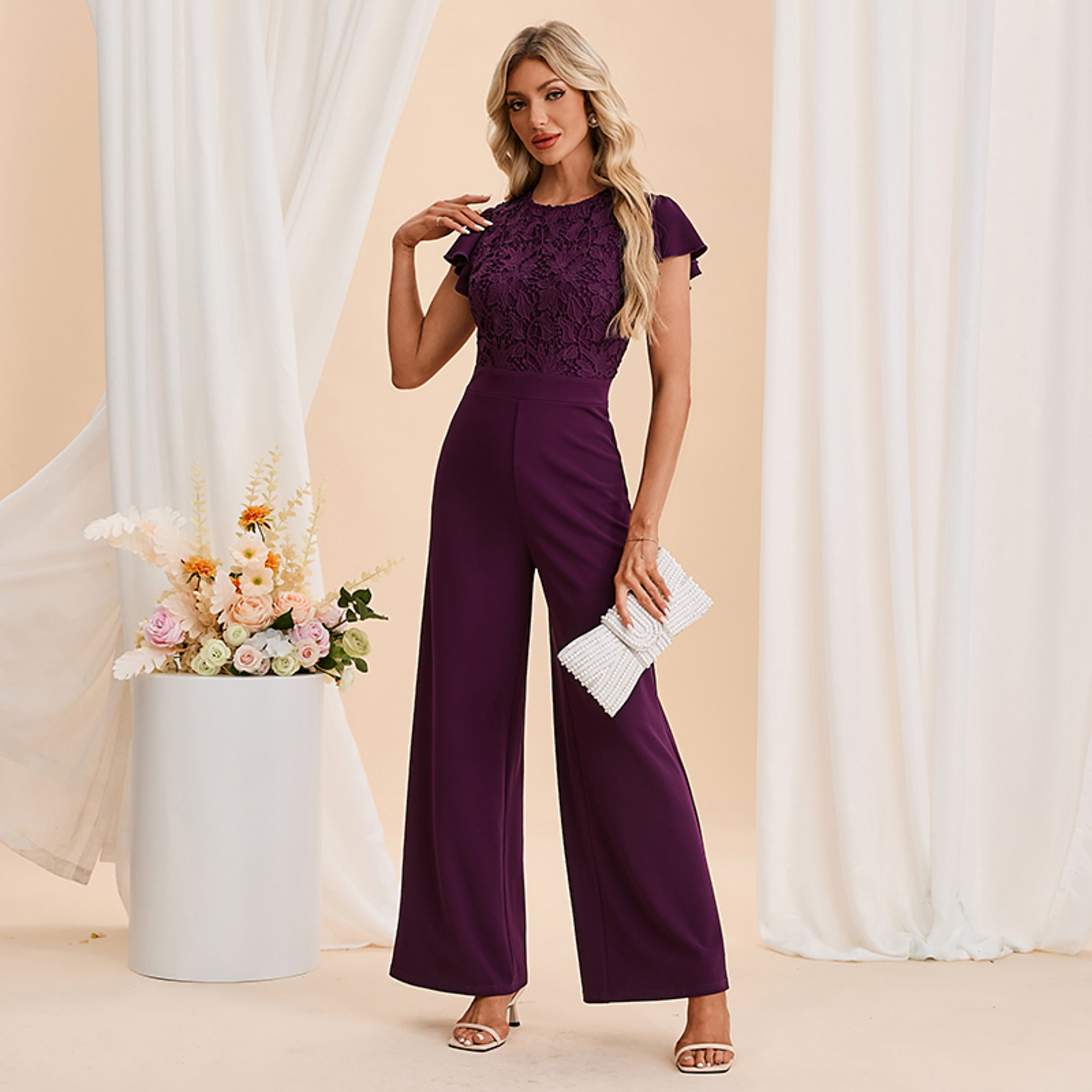 Orlicia Lace Maxi Jumpsuit | JJ's House