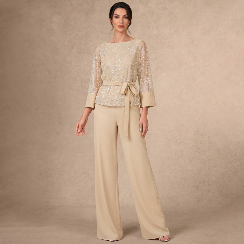 Louise Sequins Lace Mother of the Bride Pantsuit | JJ's House