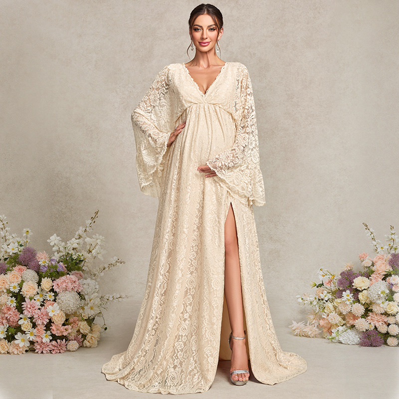 one sleeve lace prom dress Elegant Long Mermaid One Shoulder Ruffles Satin Beading Lace Prom Dress with Sleeves