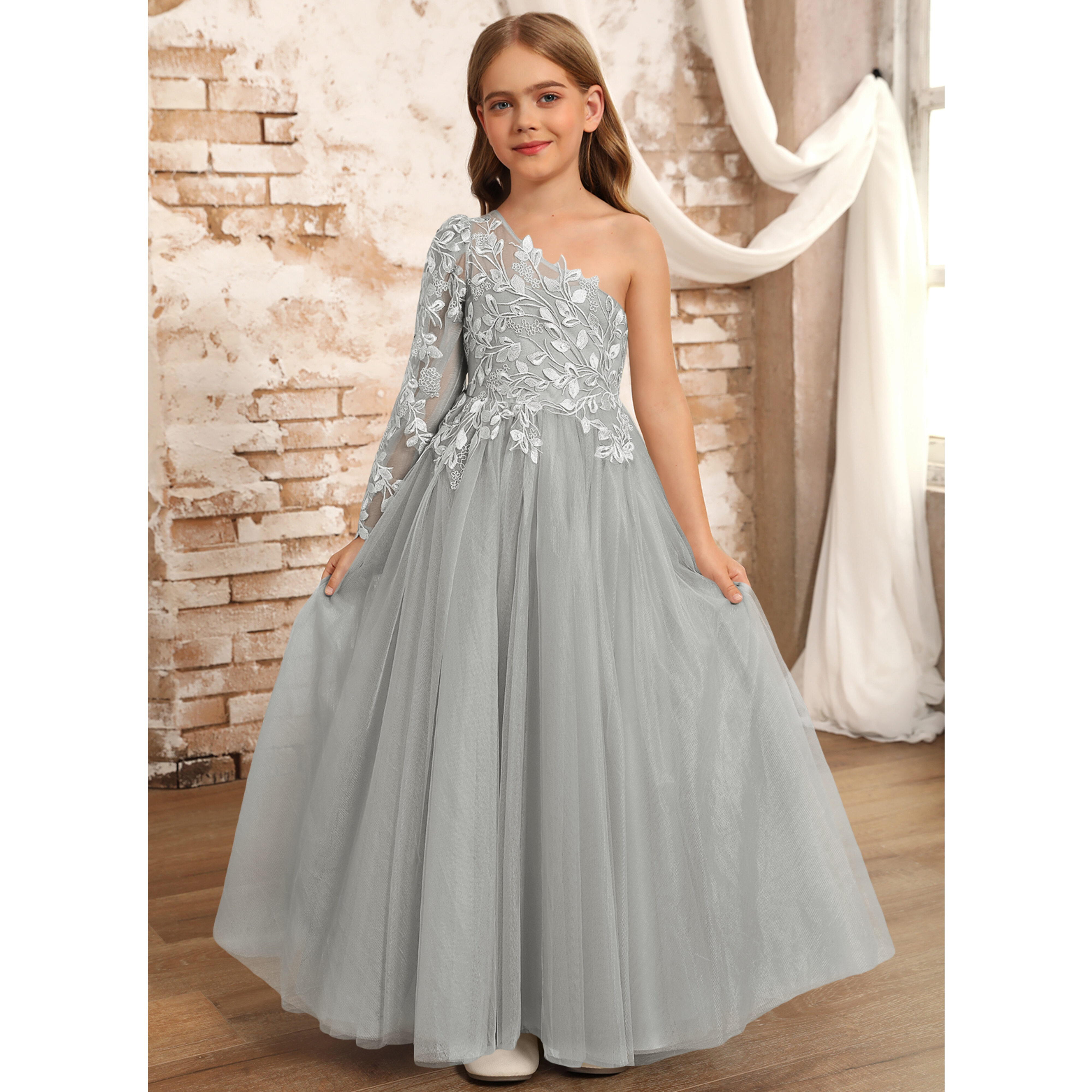 JYUNI PLUS FLOWER TULLE DRESS チュールドレス Niza A-line Tulle Flower Girl Dress | JJ's House