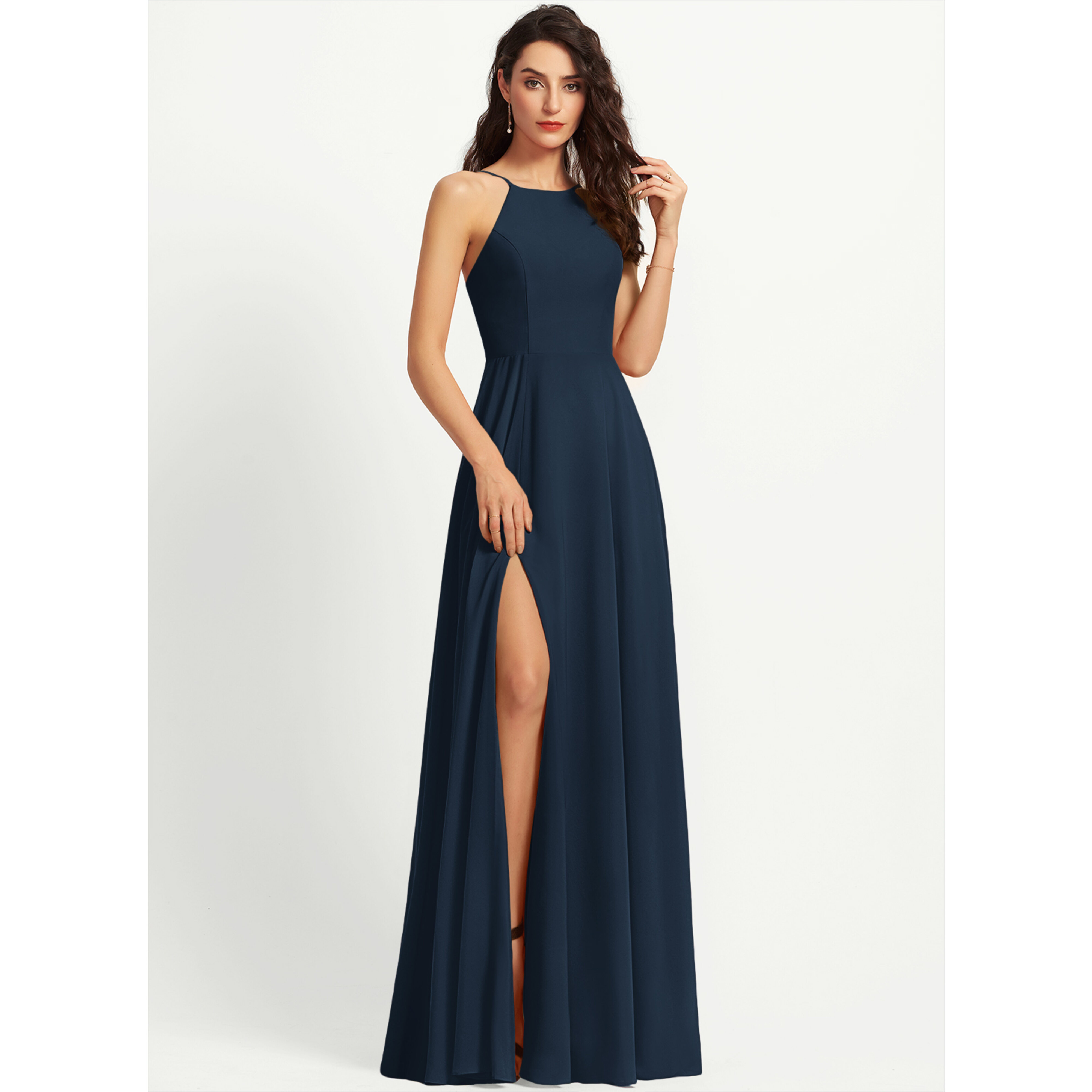 jjshouse a line dress JJs House A line Scoop Chiffon Cocktail Dress Knee Length Dress Sz 14 NWT