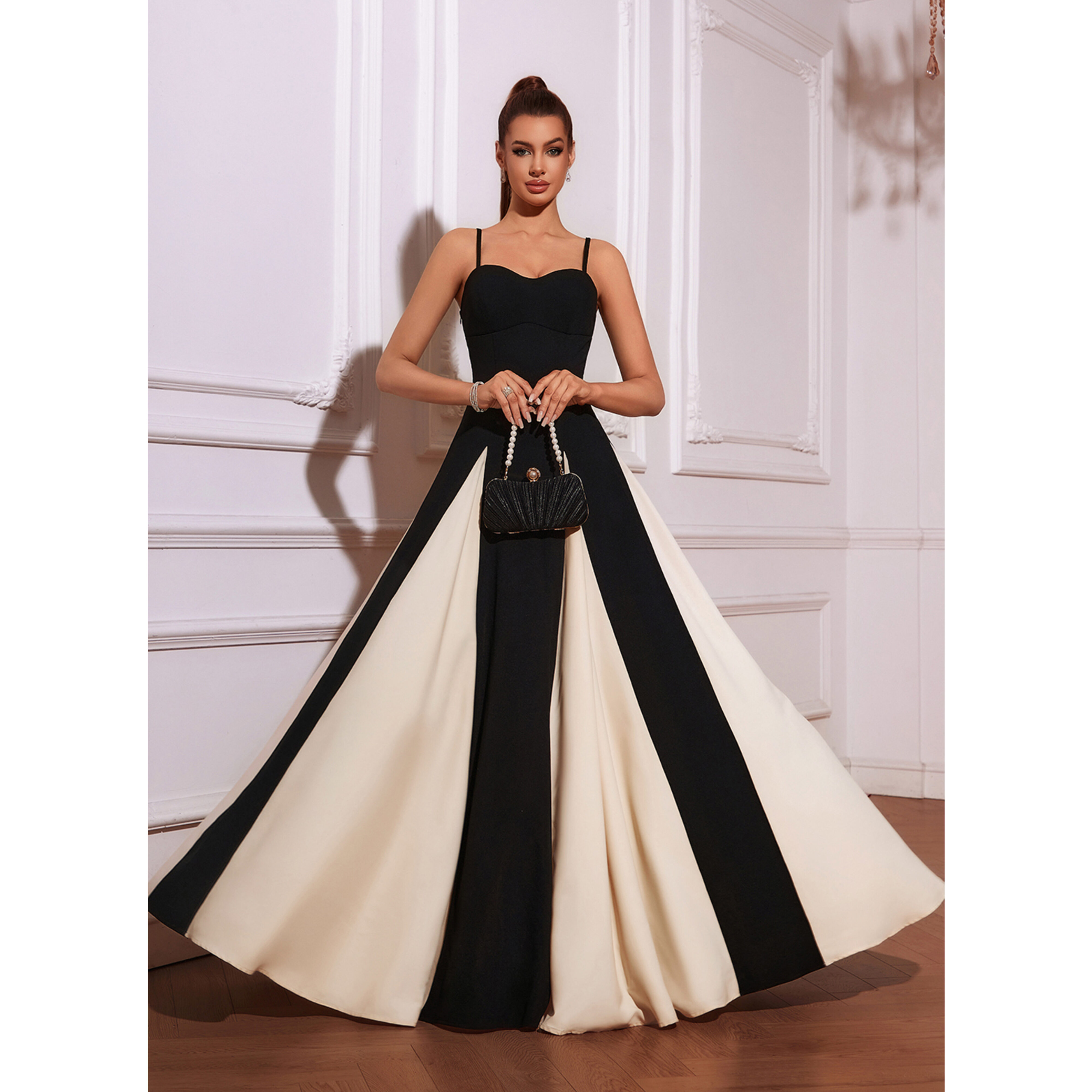 Deziya Sweetheart Spaghetti Straps Stretch Crepe Prom Dress | JJ's