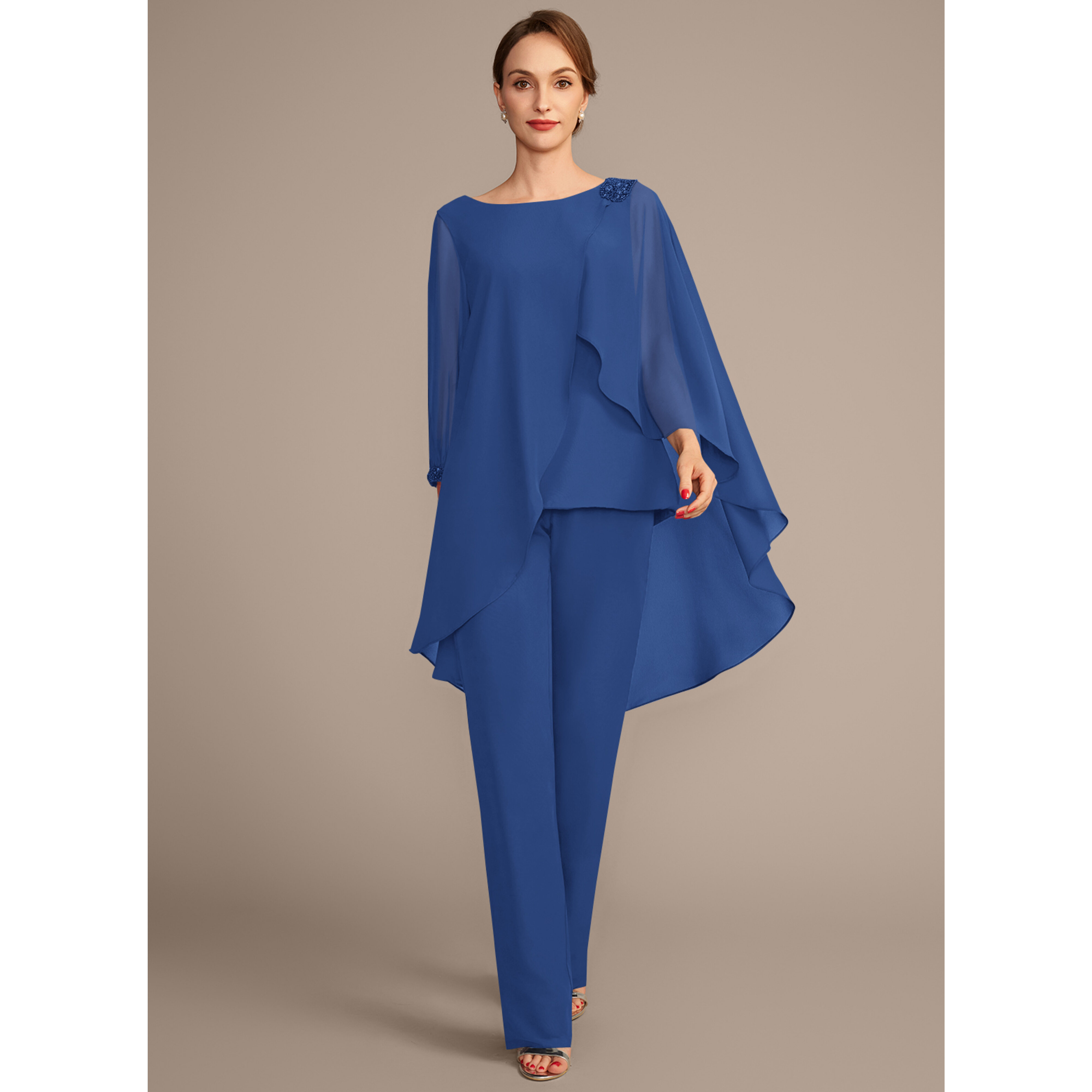 Jaloni Sequins Chiffon Mother of the Bride Pantsuit | JJ's House