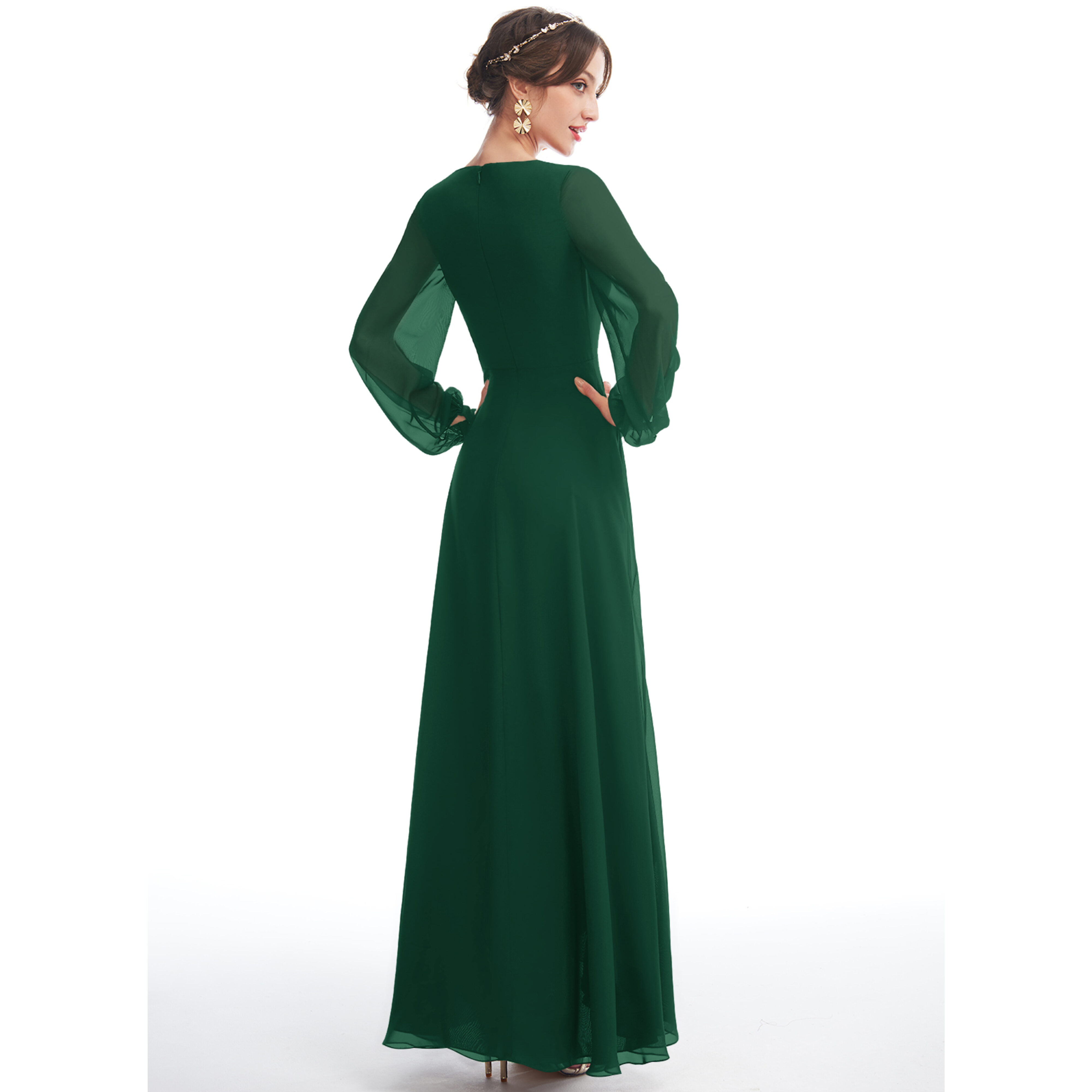 Veronka A-line Ruffle Chiffon Bridesmaid Dress | JJ's House