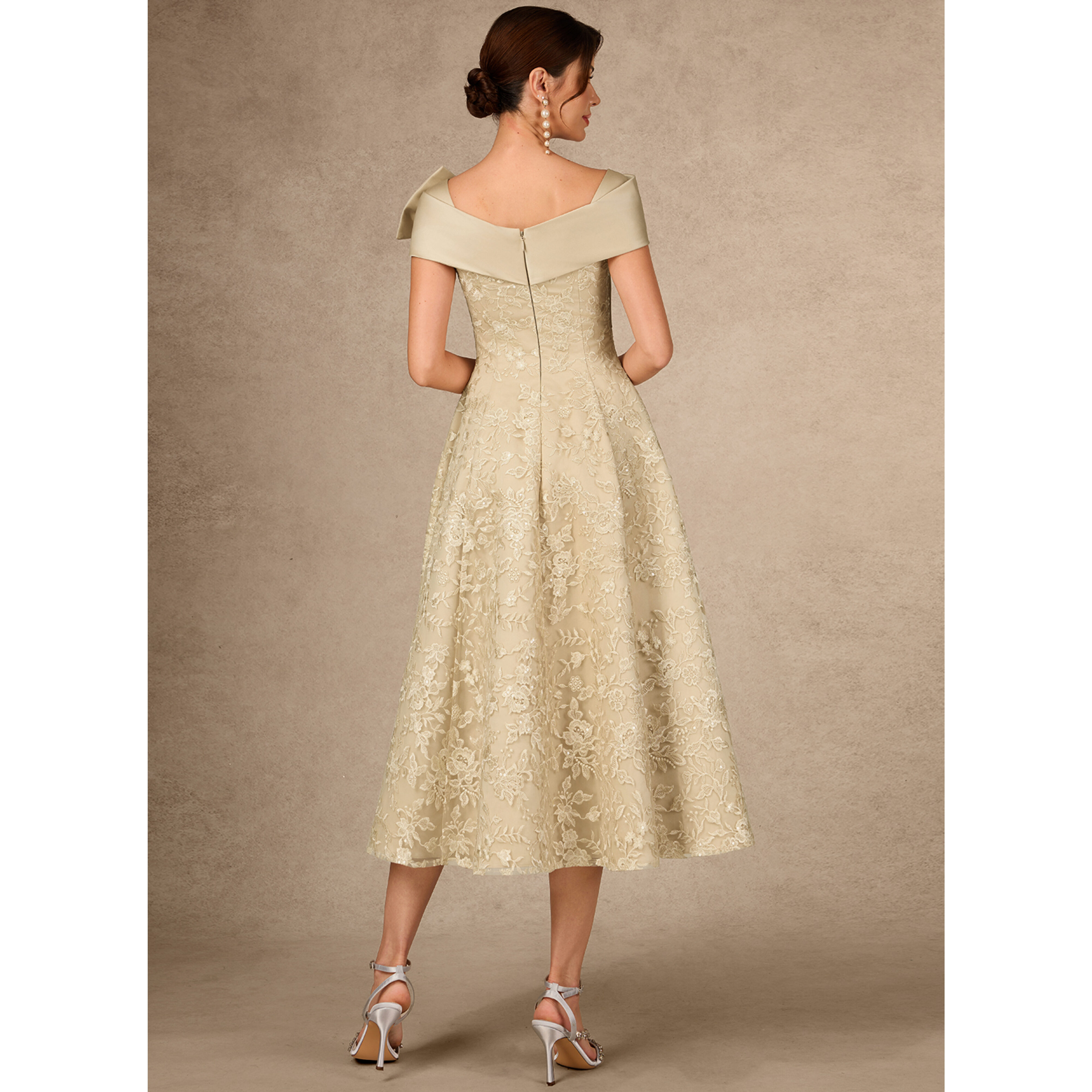 Foley A-line Sequins Satin Mother of the Bride Dress | JJ's House