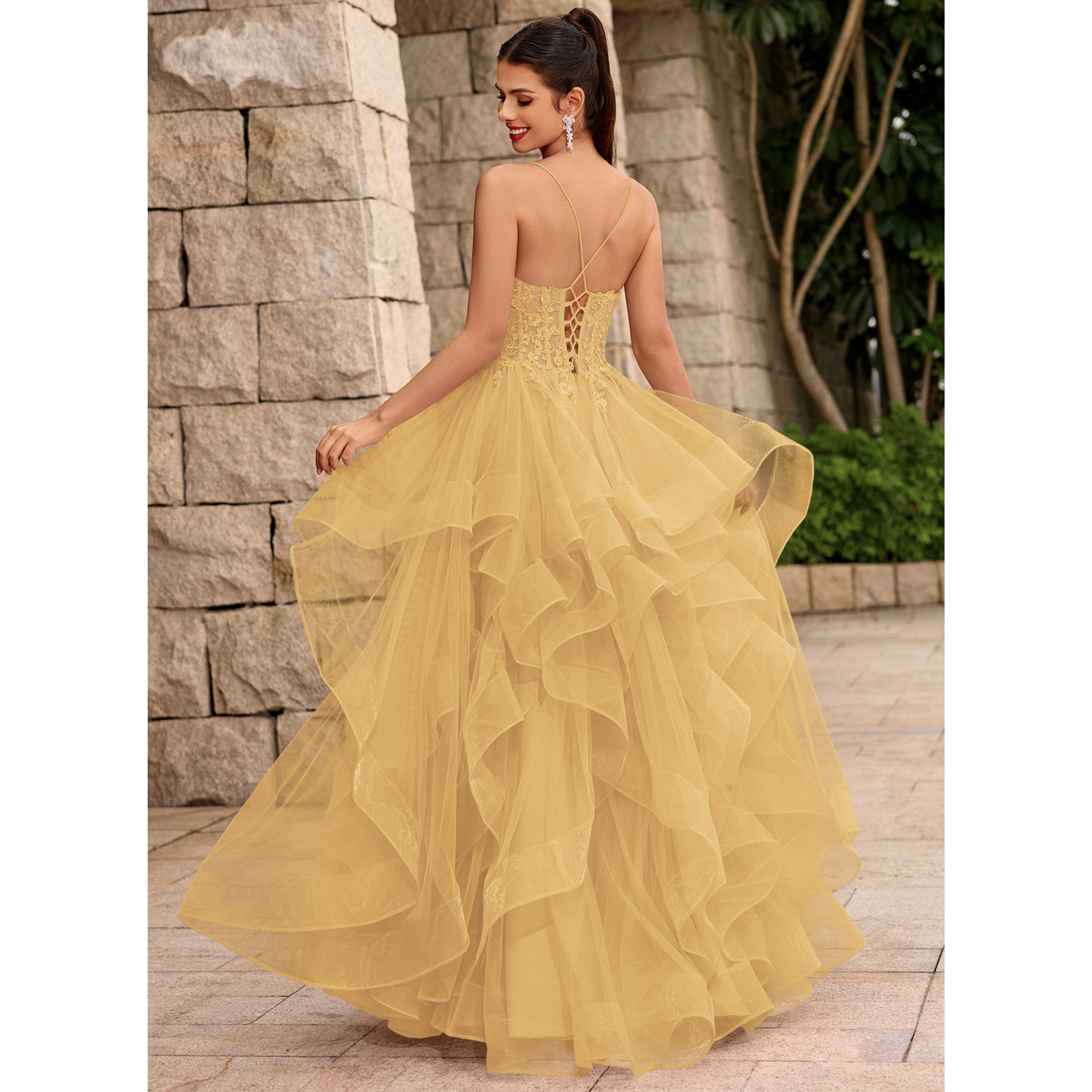 violet wedding guest dress Suzhoufashion A Line Long Purple V-Neck Wedding Guest Dress With Short Sleeves Color:Lemon Sorbet Yes Fully Line FilterBlack Where to find Piper's