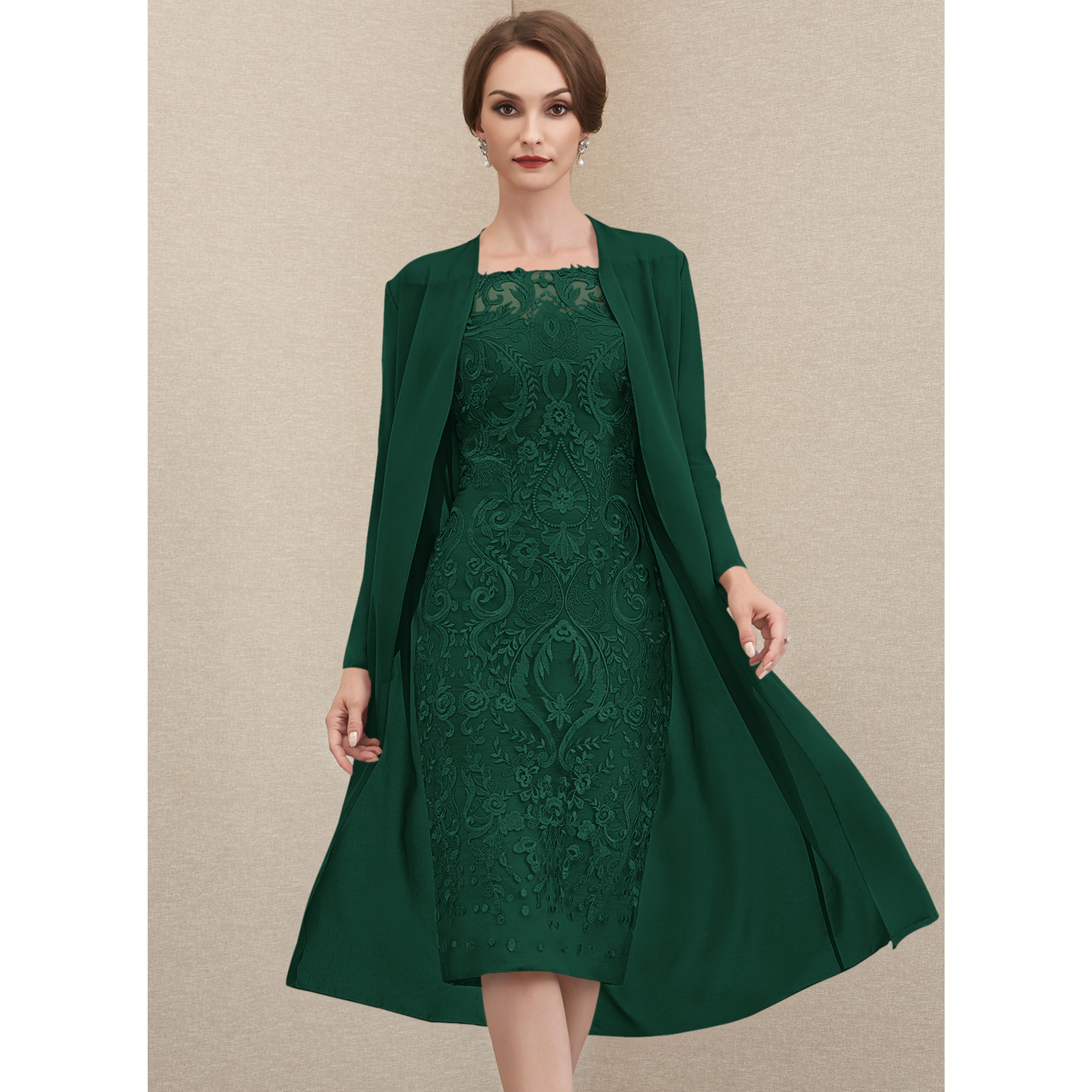 Claribel Sheath/Column Off the Shoulder Lace Mother of the Bride Dress |  JJ's House
