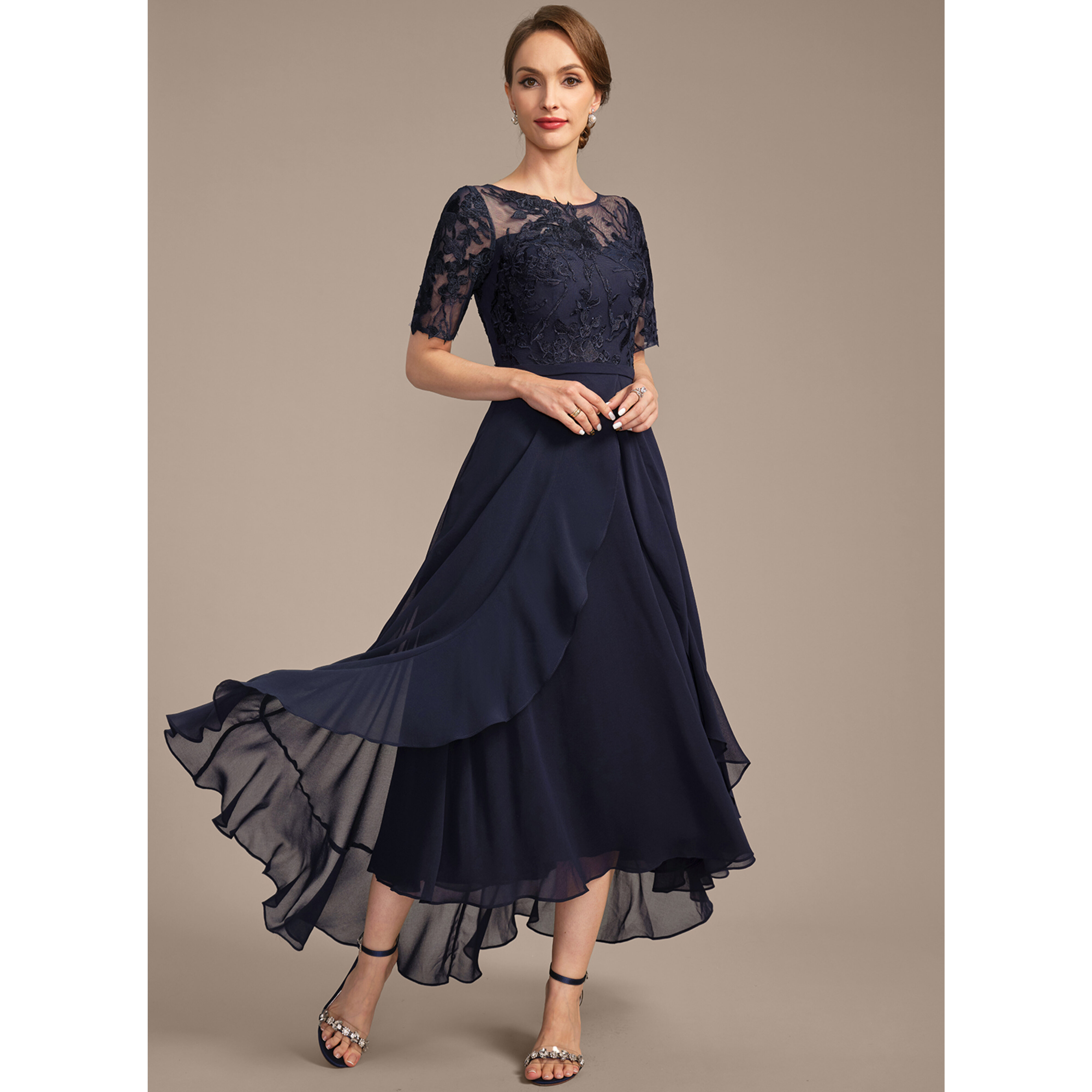 Audelia A-line Lace Mother of the Bride Dress | JJ's House