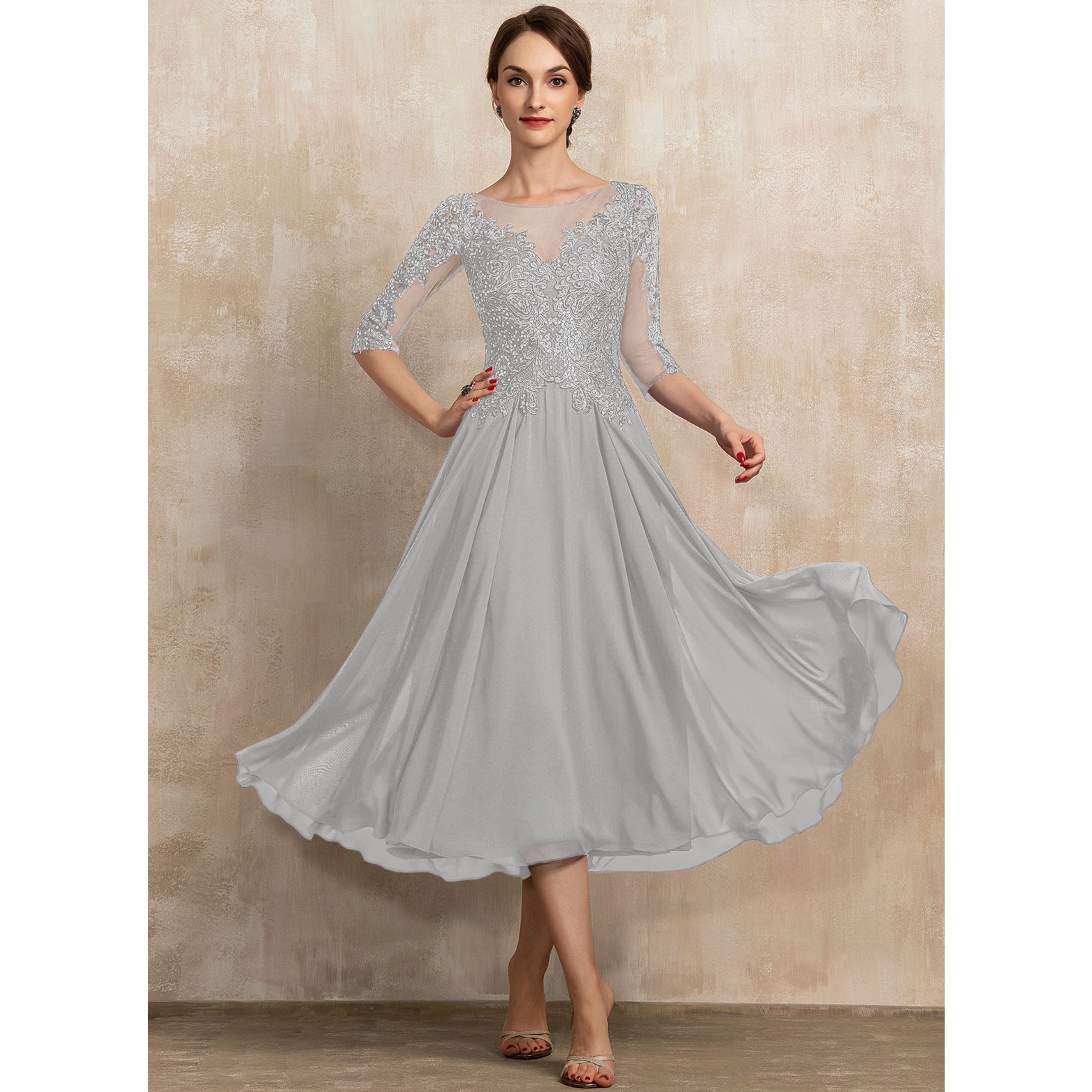 Zaya A-line Sequins Lace Mother of the Bride Dress | JJ's House