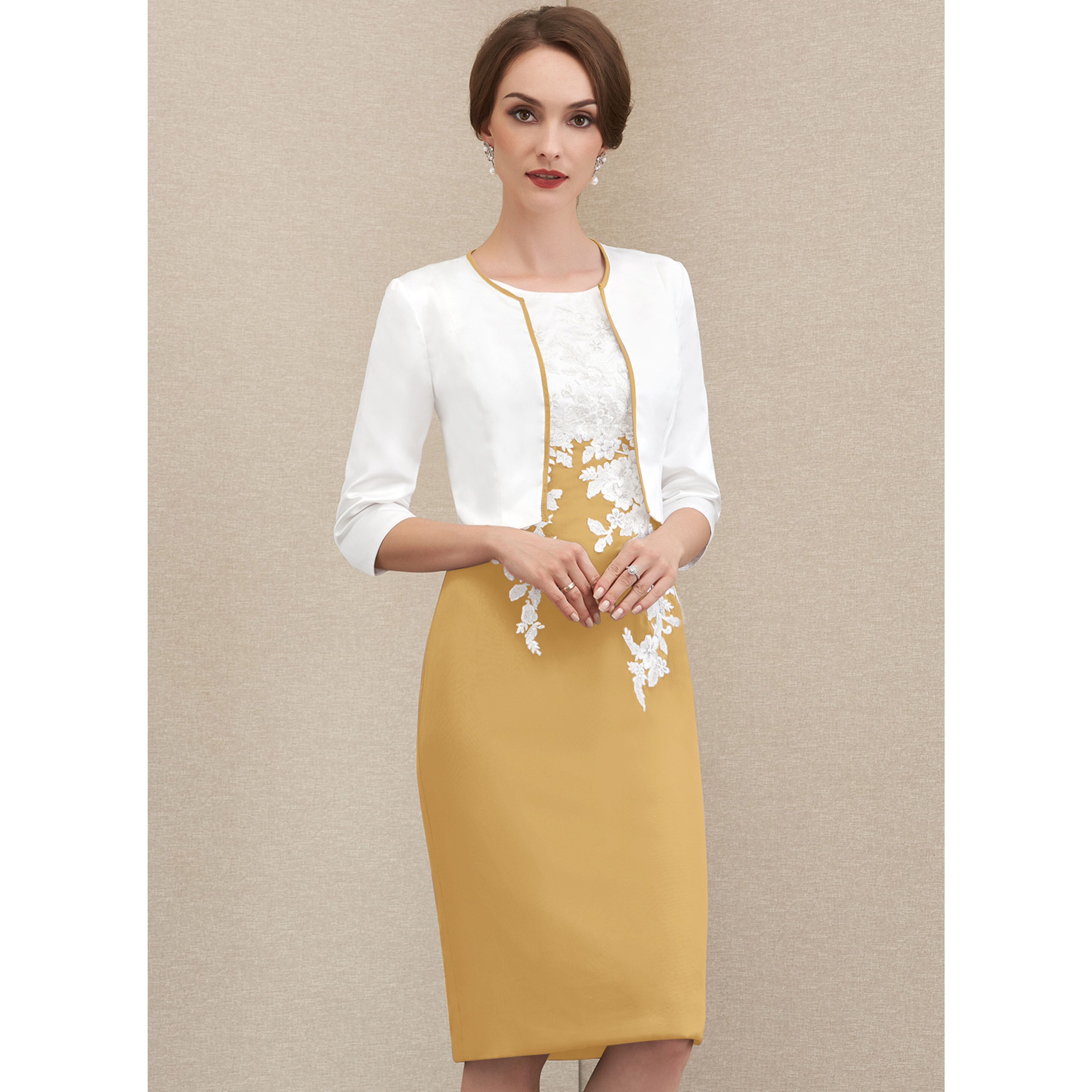 Edda Sheath/Column Satin Mother of the Bride Dress | JJ's House