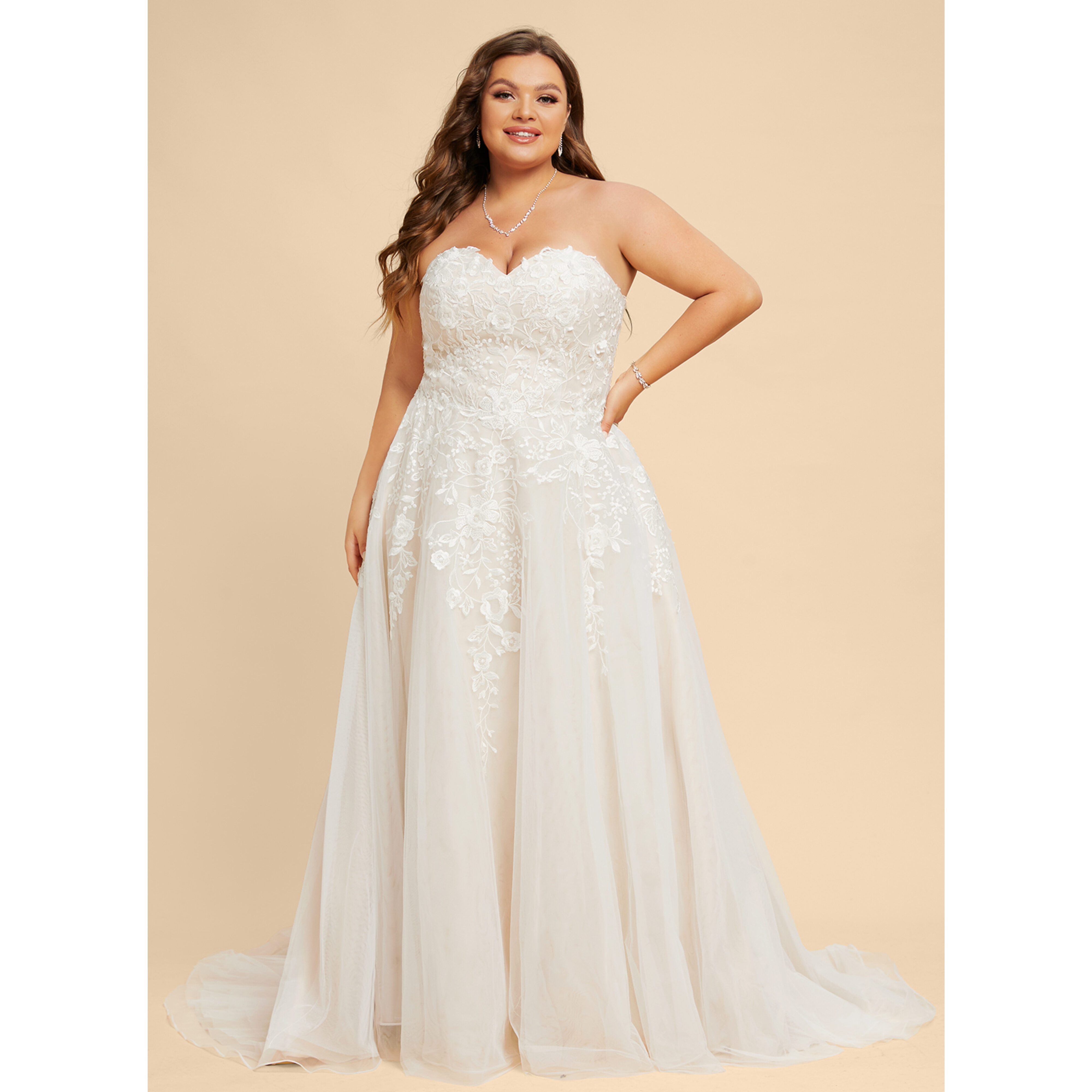 JJ's House Ball-Gown Princess Sweetheart Court Train Lace Tulle Wedding Dress 2026 - Size: 06, White JJ's House Ball-Gown Princess Sweetheart Court Train Lace Tulle Wedding Dress 2026 - Size: 06, White