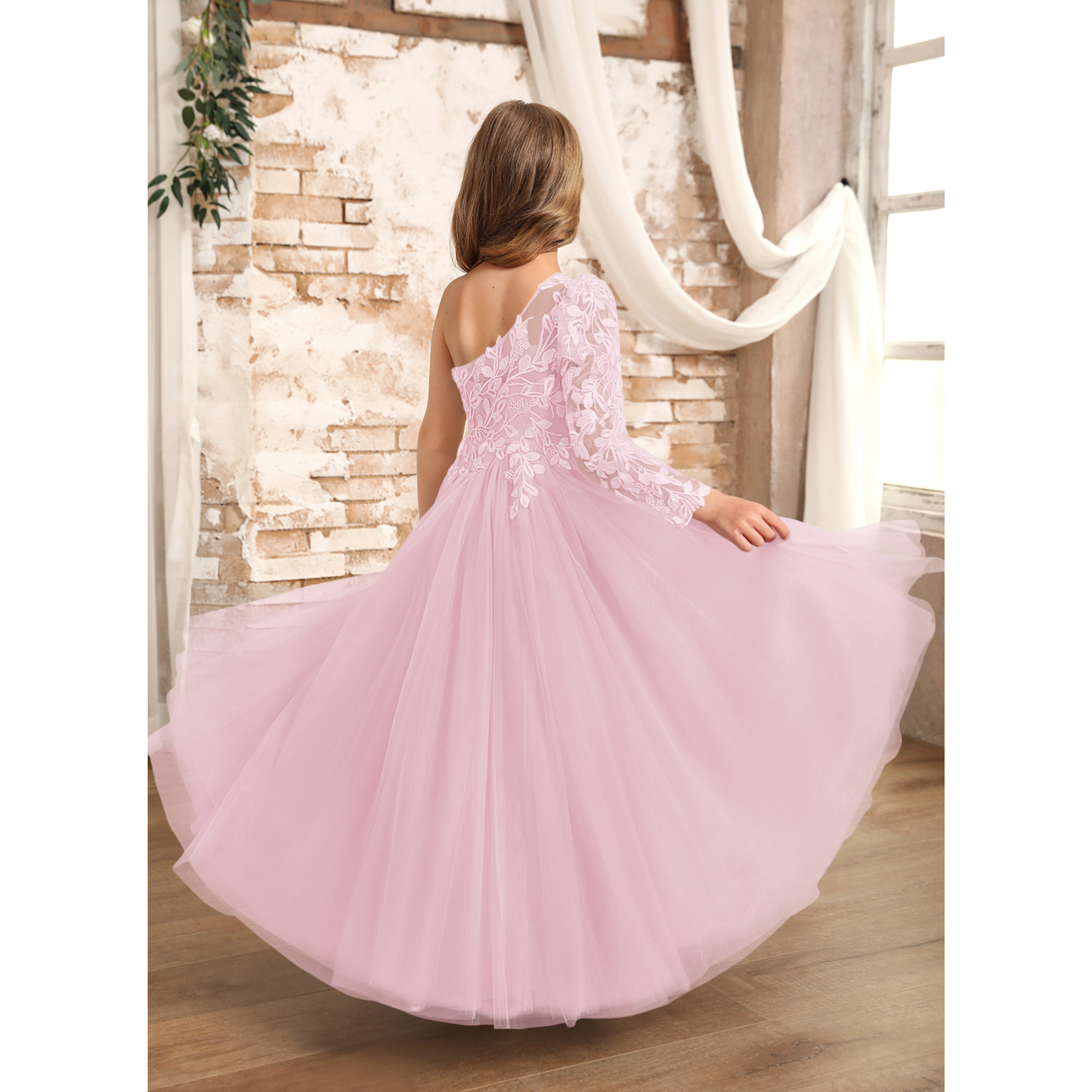 Niza A-line Tulle Flower Girl Dress | JJ's House
