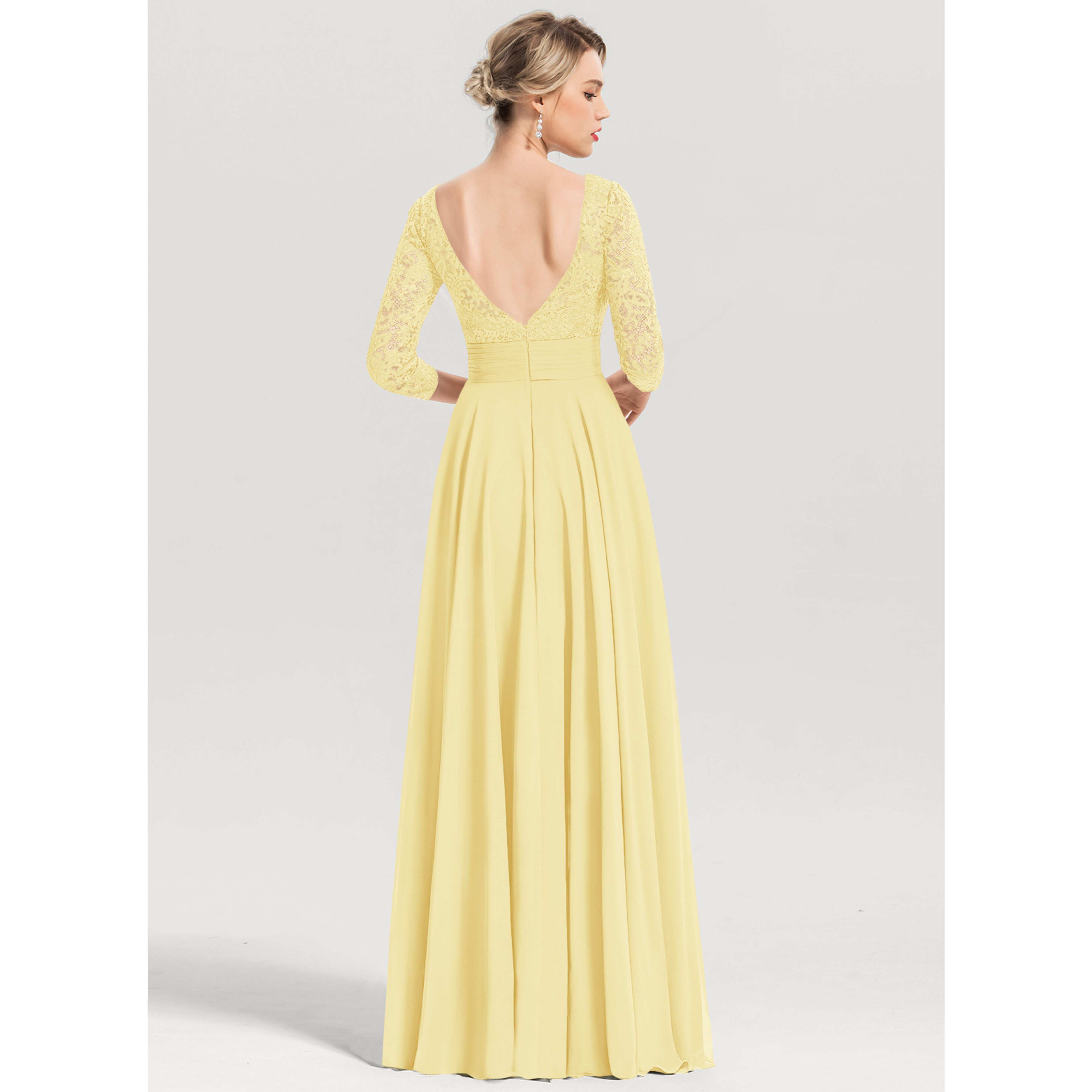 jjshouse chiffon dresses JJ's House Norene Maxi Evening Dress in Daffodil/Yellow Length:26 perfect for a special End Use: Vacation HAVSTA 3-drawer dresser - Pink