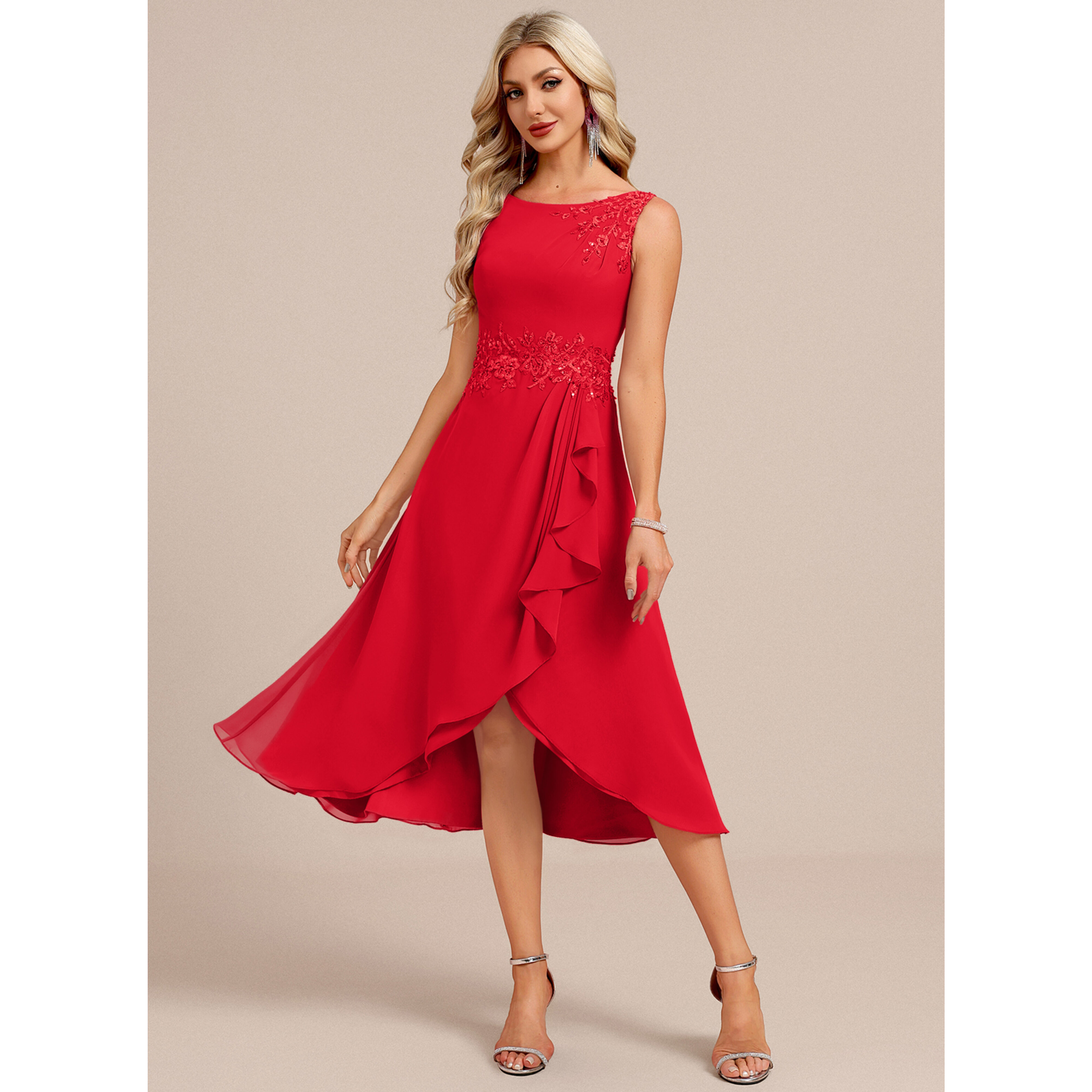 Domina Chiffon Maxi Cocktail Dress | JJ's House