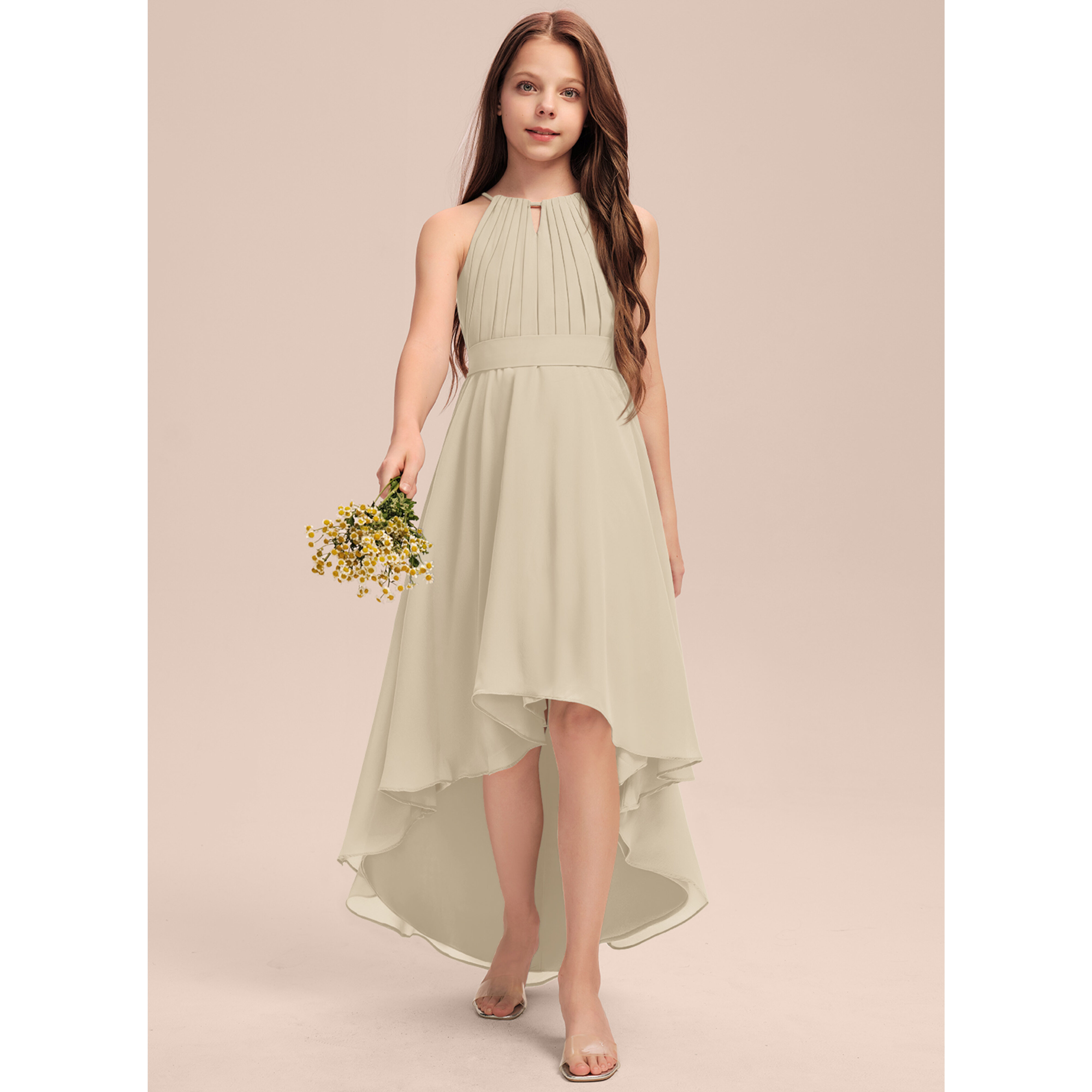 shein junior bridesmaid dresses SHEIN Teen Girl Mesh Puff Sleeve Pleated Detail Belted Junior Bridesmaid Dress