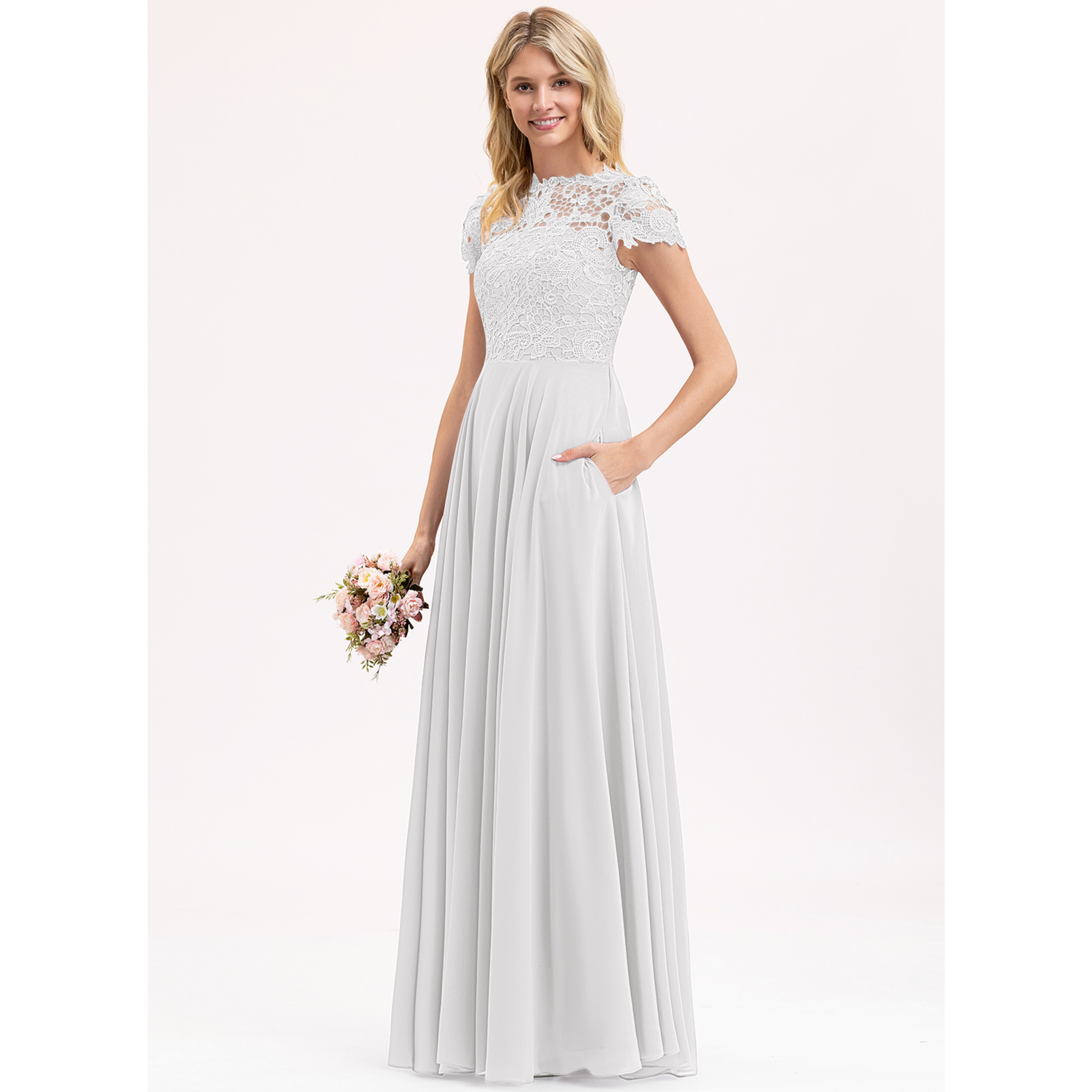 Estelle Chiffon Maxi Evening Dress | JJ's House