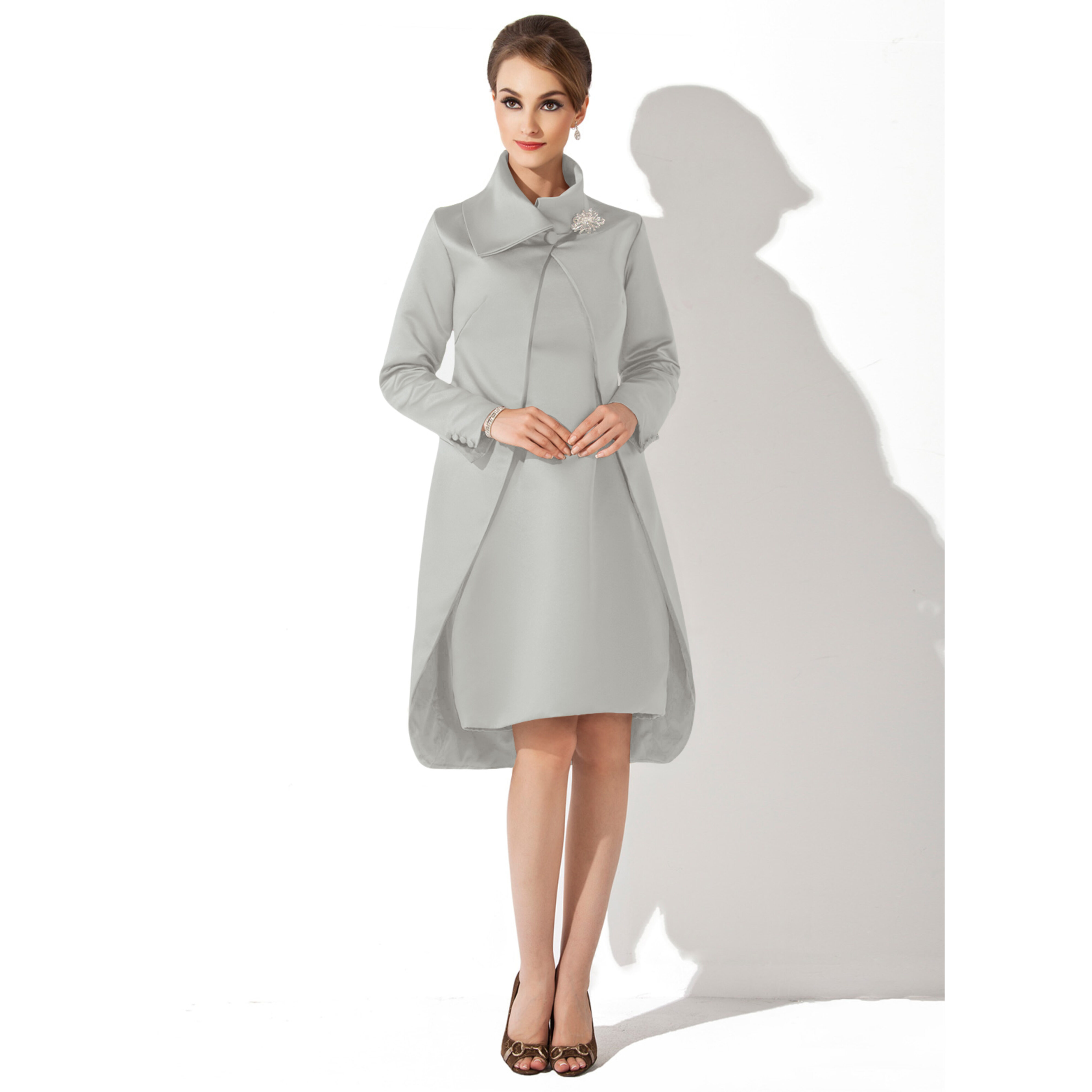 Novelle Sheath/Column Satin Mother of the Bride Dress | JJ's House