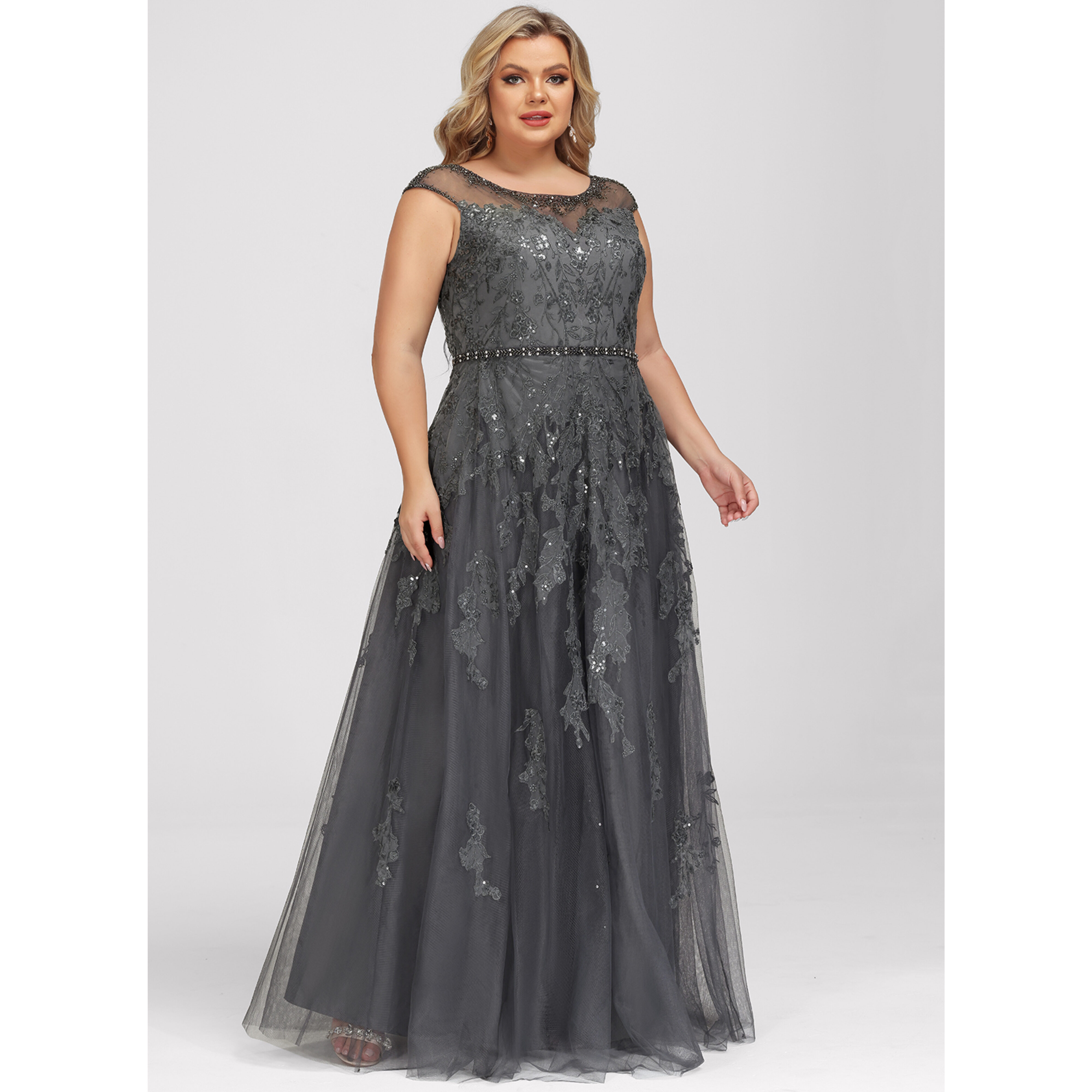 Fontella A-line Sequins Tulle Mother of the Bride Dress | JJ's House