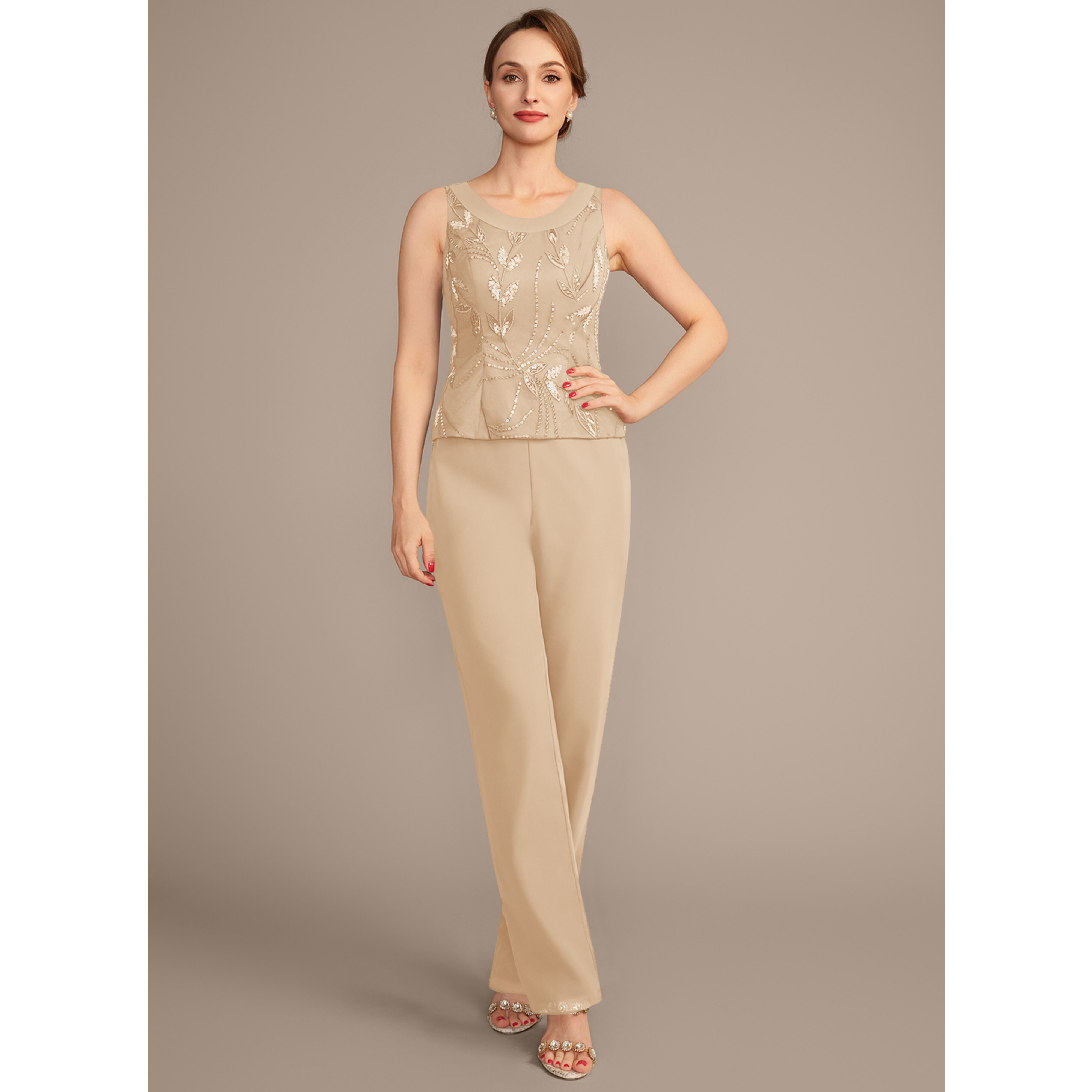 Trelynn Sequins Lace Mother of the Bride Pantsuit | JJ's House