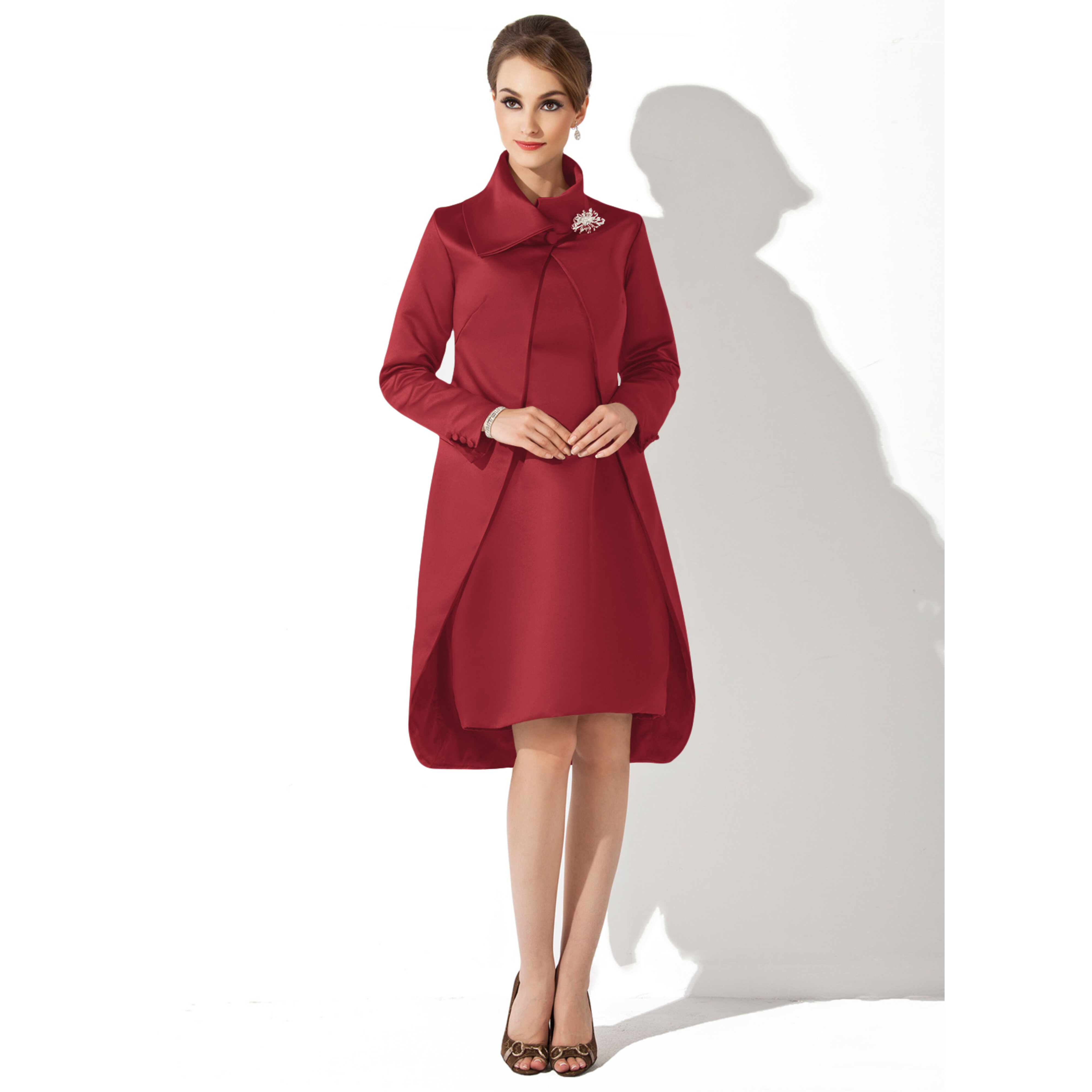 Novelle Sheath/Column Satin Mother of the Bride Dress | JJ's House
