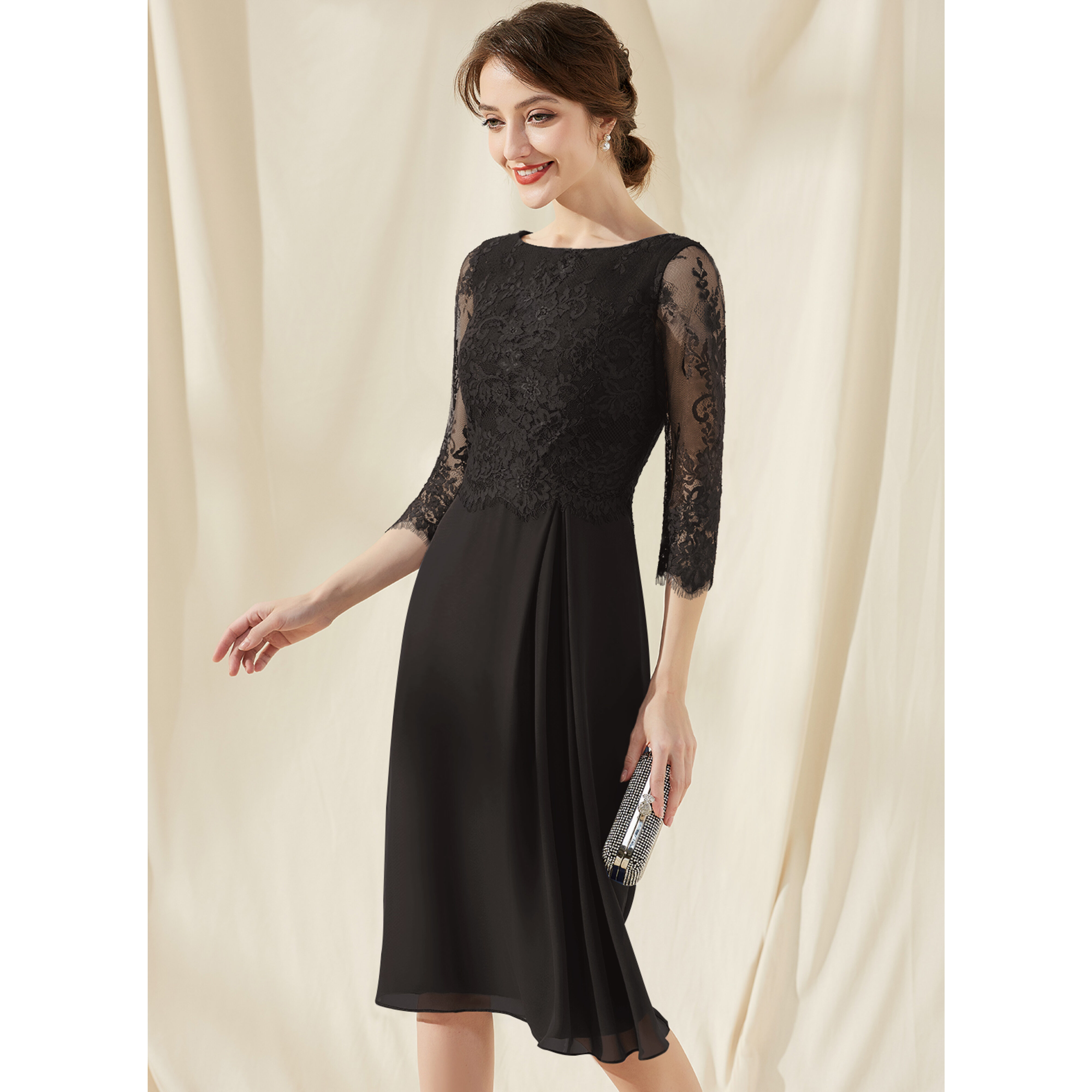 Amrina Chiffon Midi Cocktail Dress | JJ's House