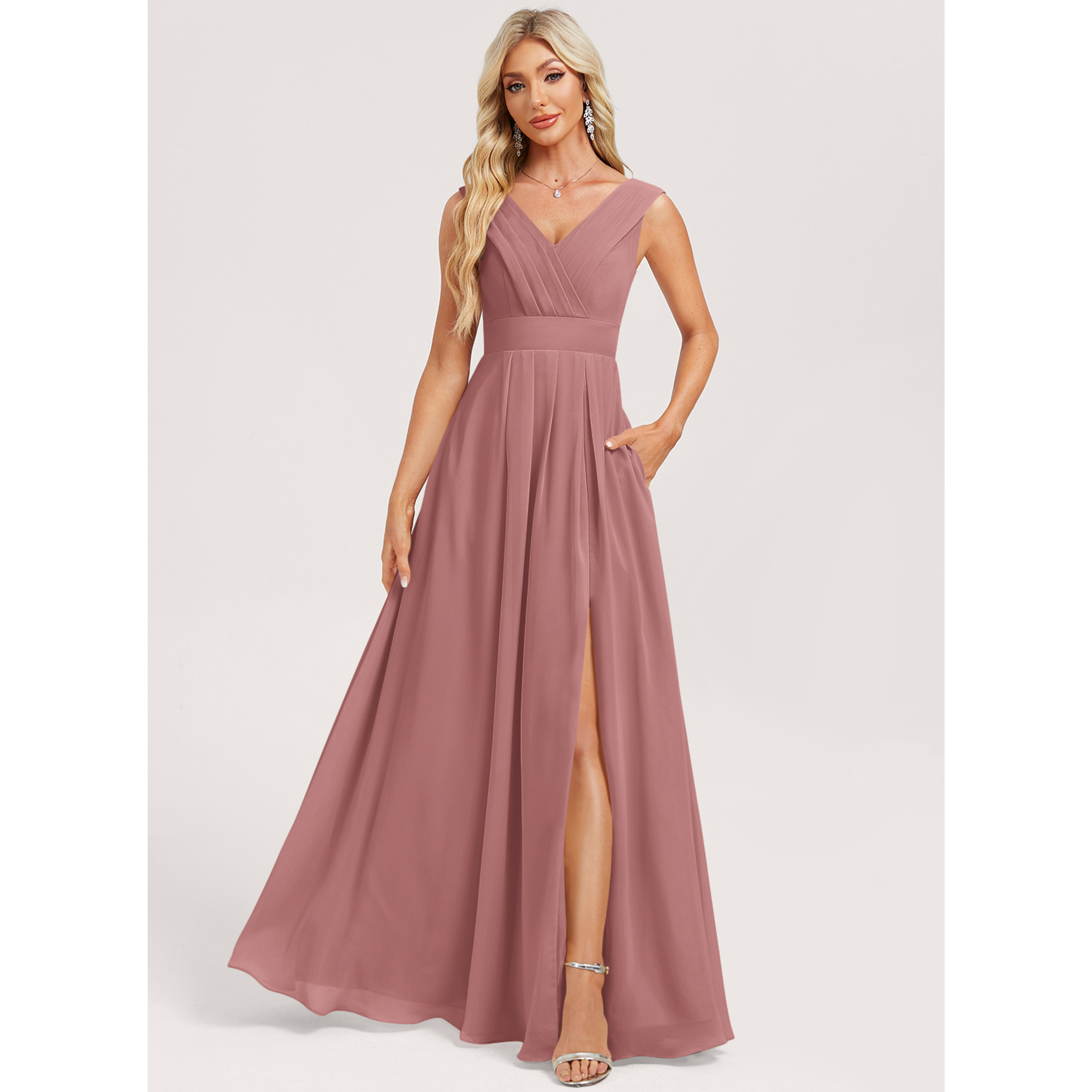 tea length bridesmaid dresses vintage Satin Wedding Dresses,Tea Wedding Dress with Short Sleeves,WD00438 US2 / White The Nile Color:Crystal Rose its busy season together Watters Bridesmaids Dresses |