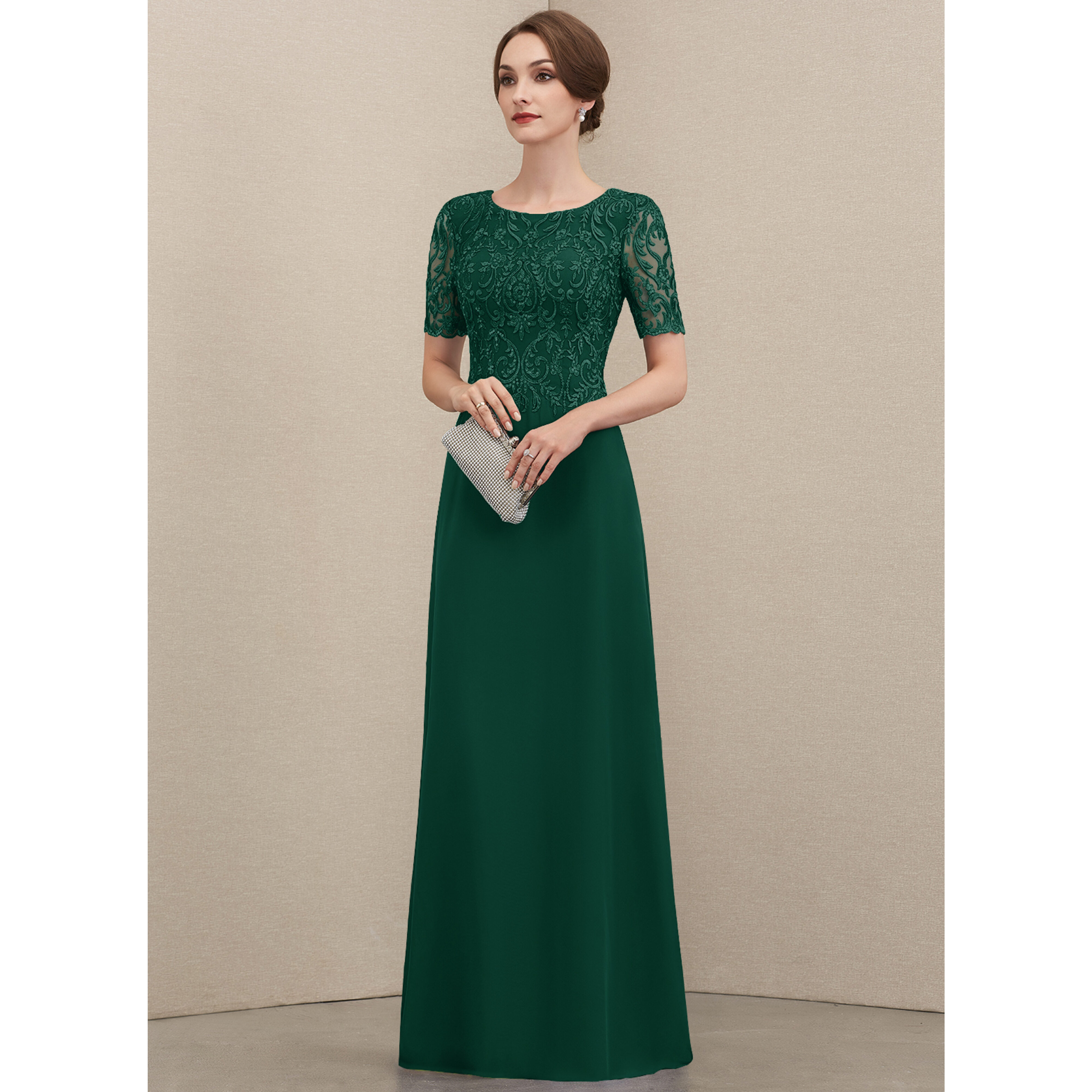 Greta A-line Sequins Lace Mother of the Bride Dress | JJ's House