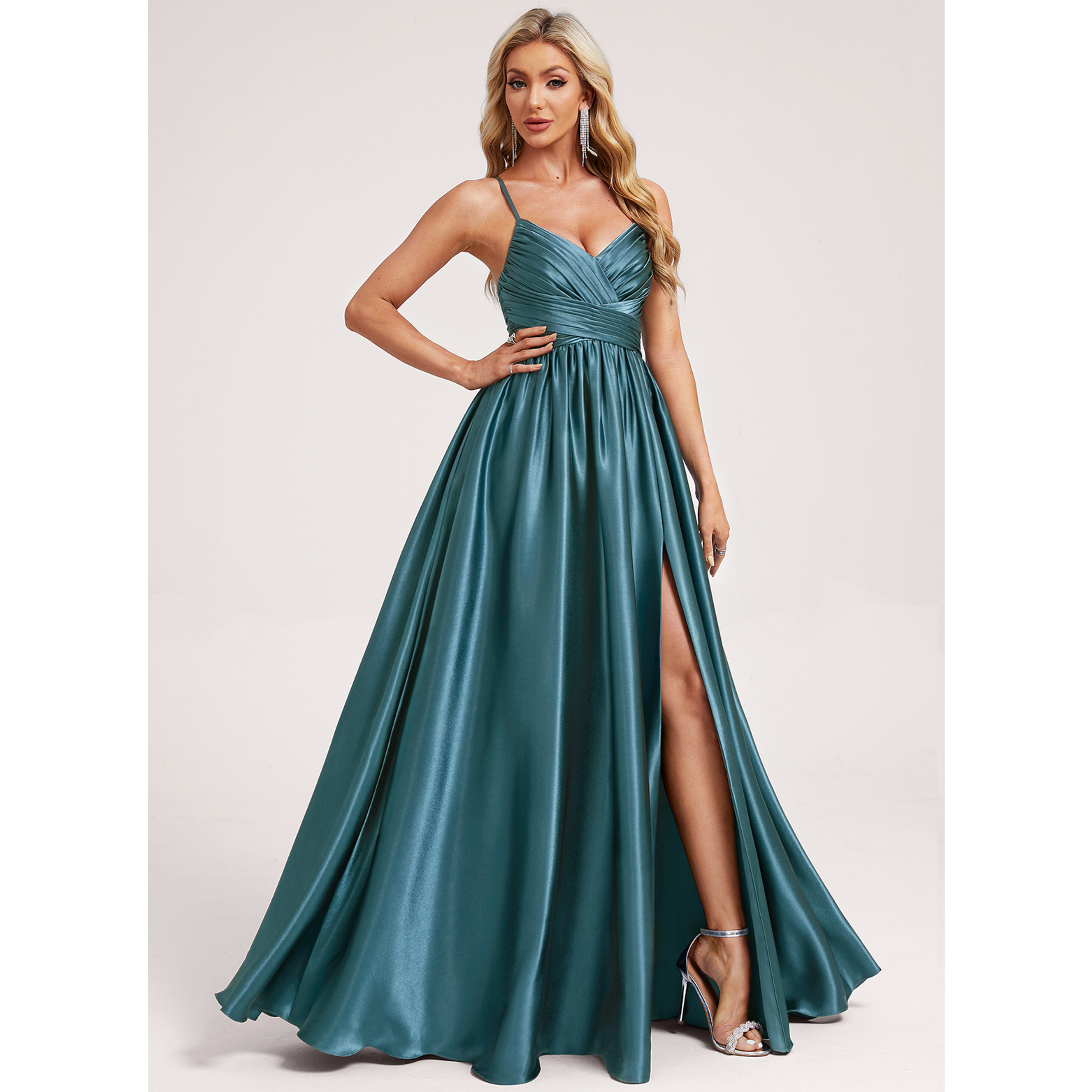 Cordelie A-line Stretch Satin Bridesmaid Dress | JJ's House