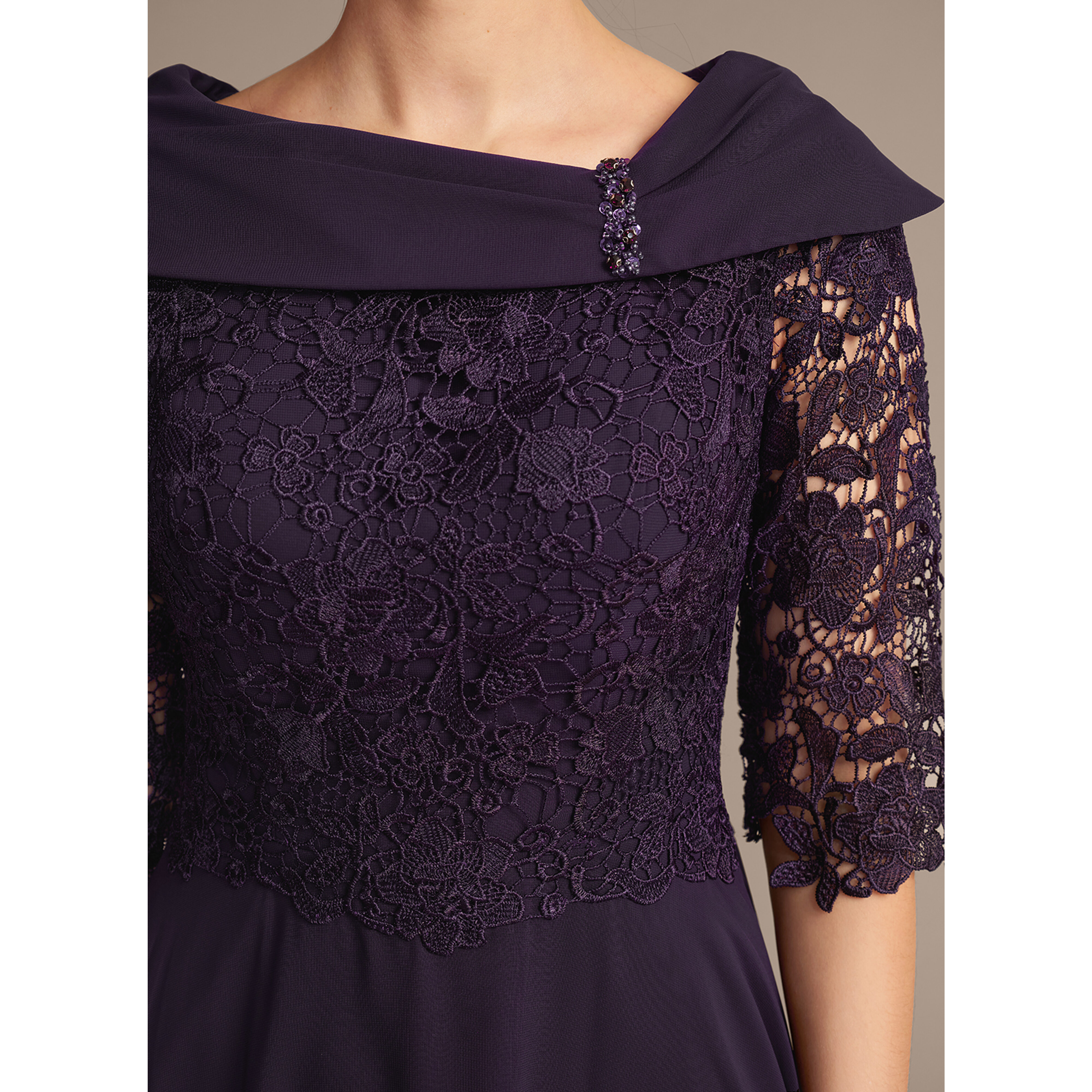 Cherilyn A-line Sequins Lace Mother of the Bride Dress | JJ's House