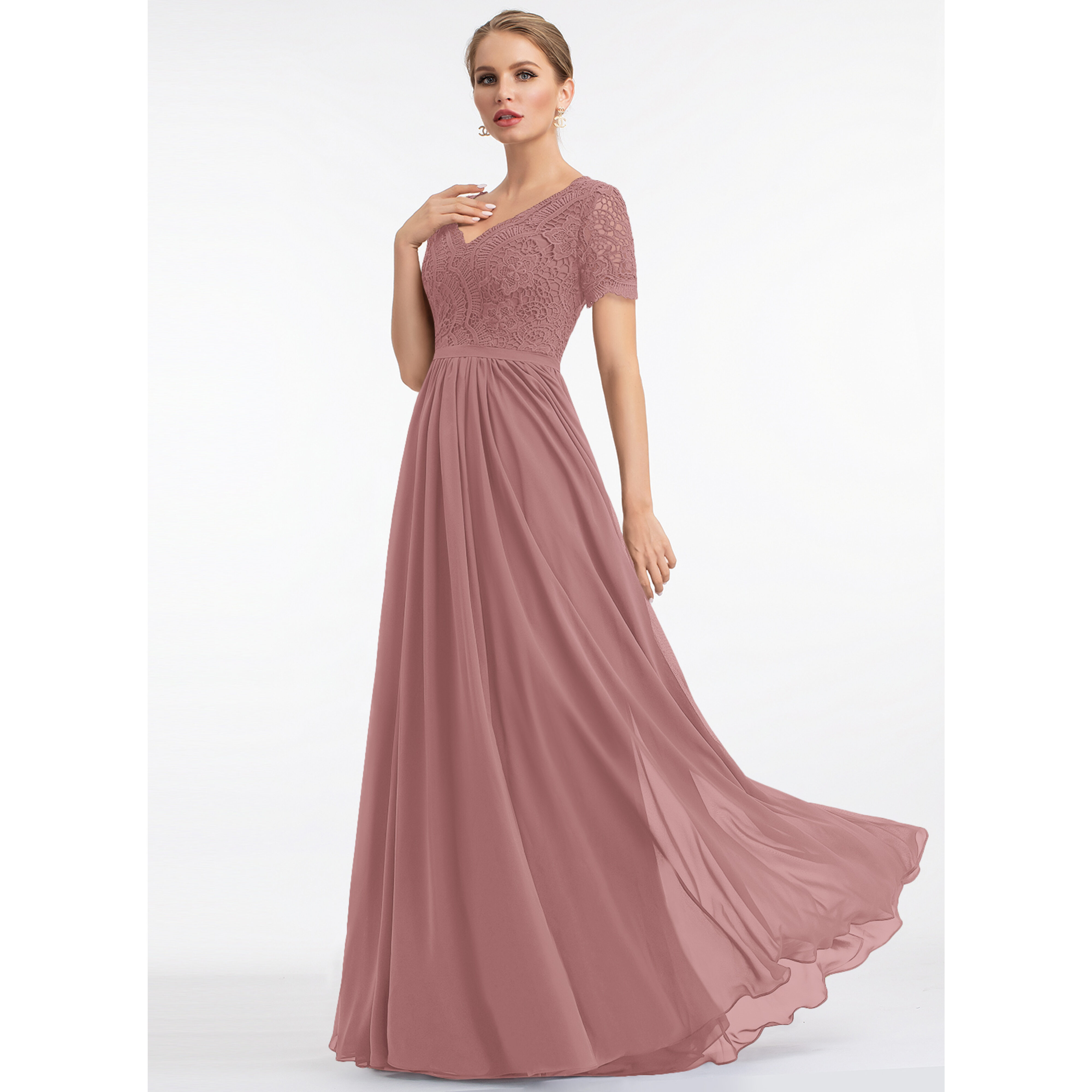 Jodelle A-line Lace Bridesmaid Dress | JJ's House