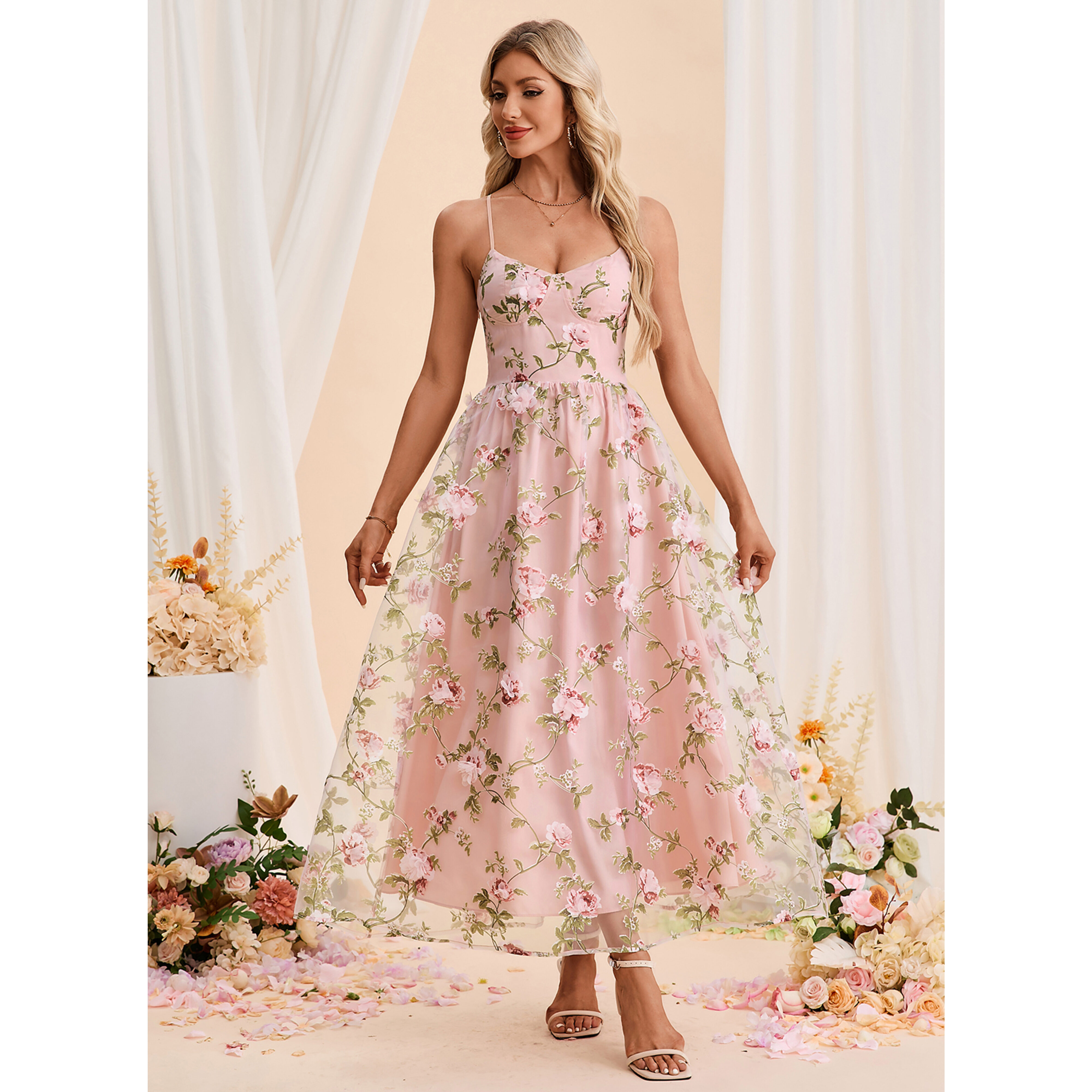 Avaleigh Organza Maxi Cocktail Dress | JJ