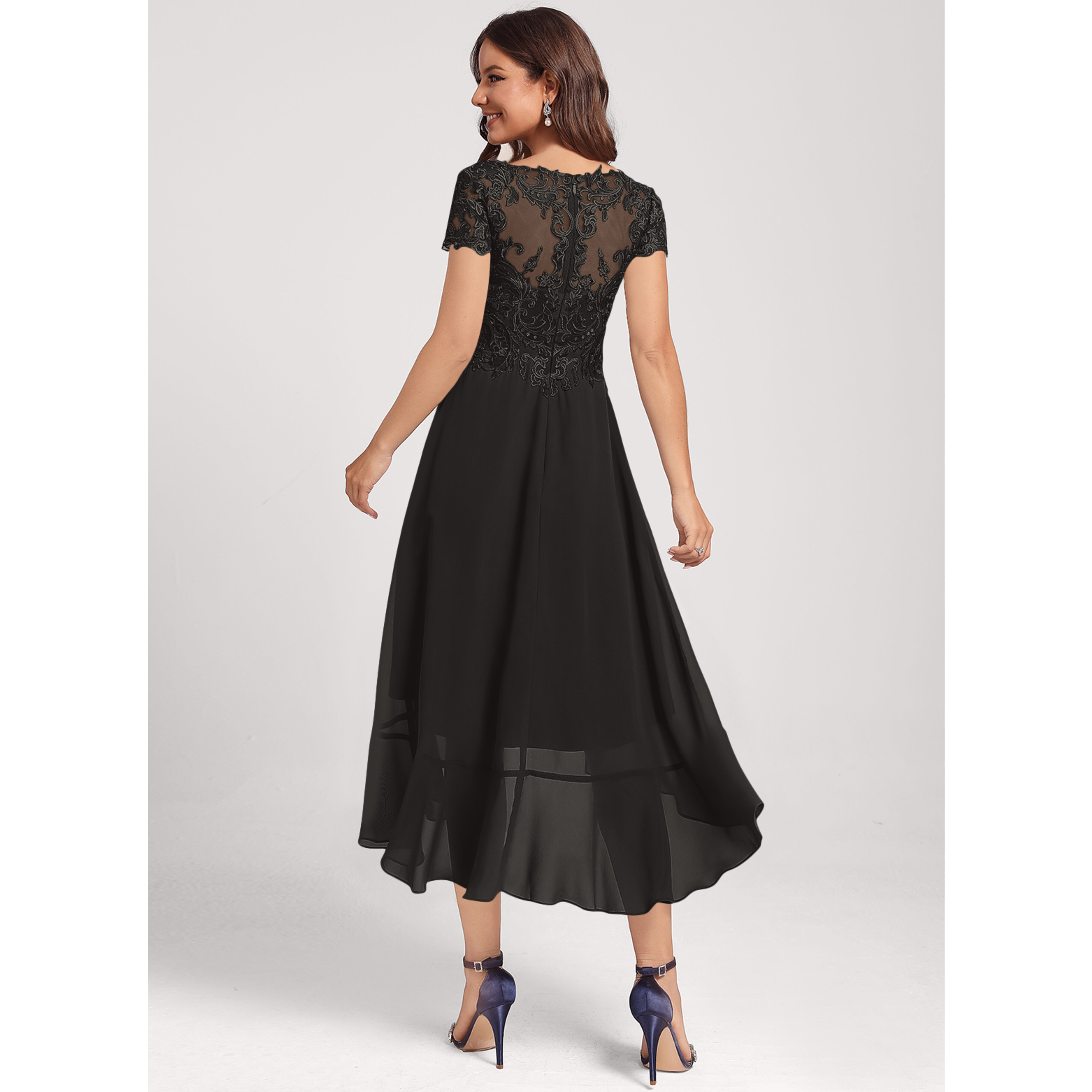 Tallulah Chiffon Midi Cocktail Dress | JJ's House