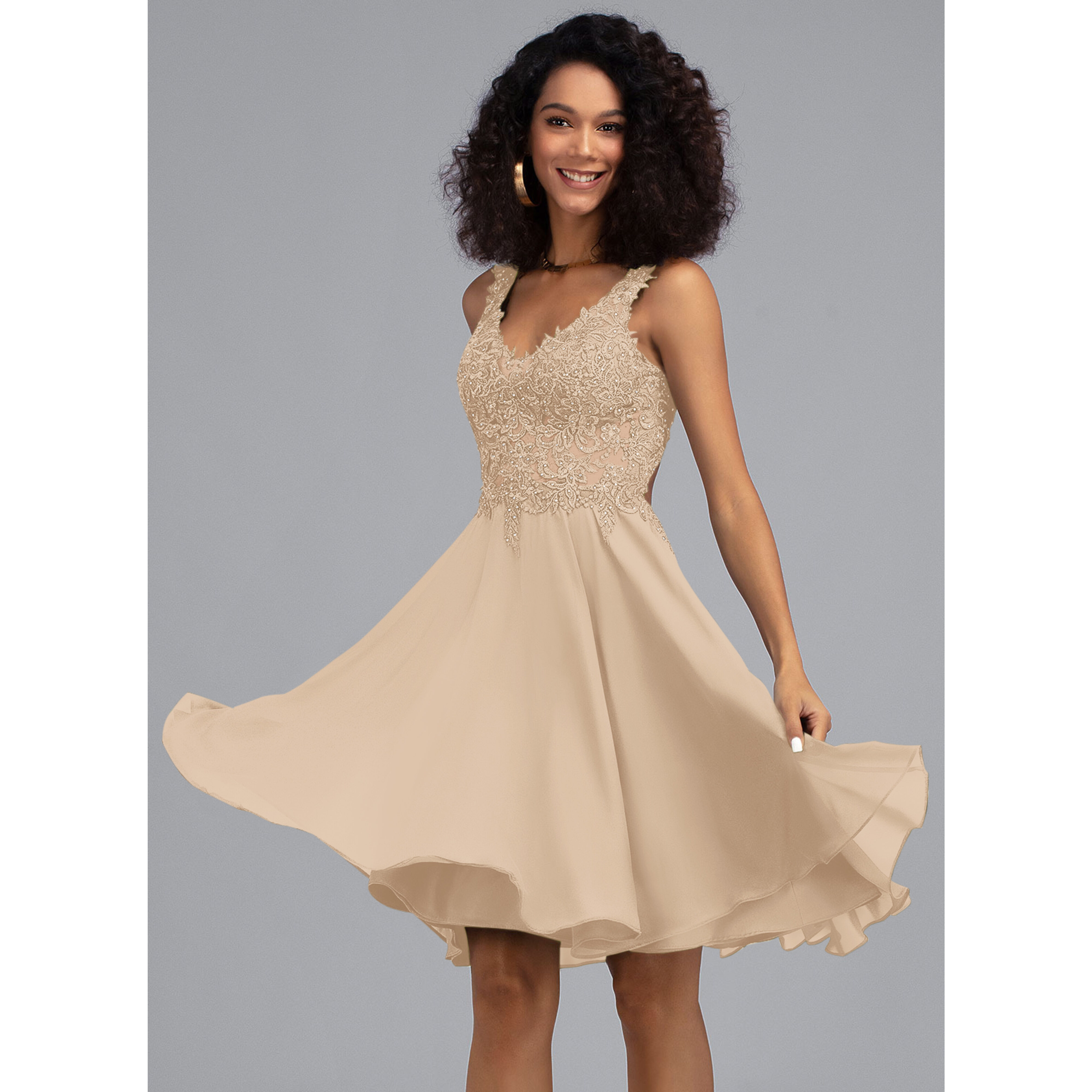 Lycoris Chiffon Mini Cocktail Dress | JJ's House