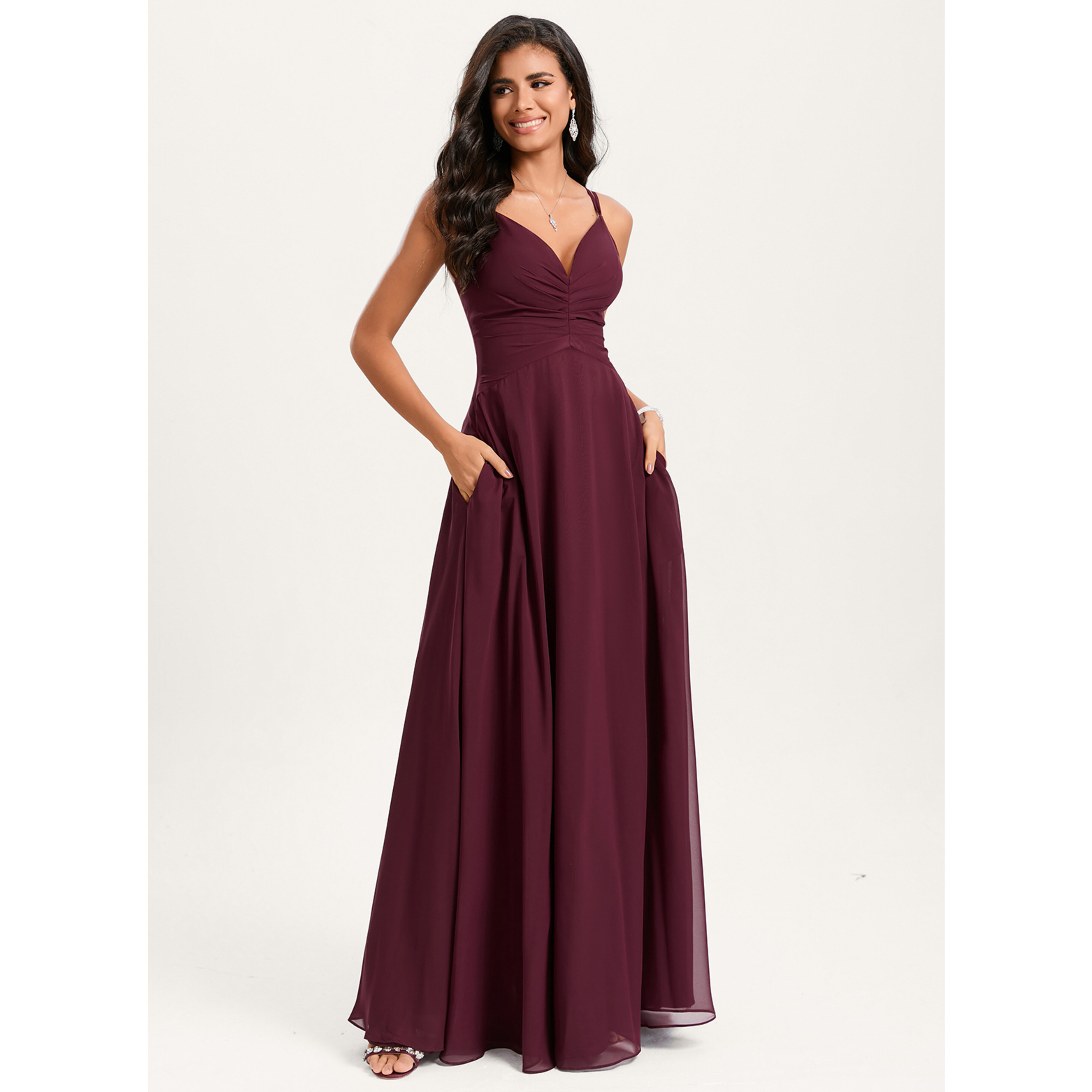 Metis A-line Chiffon Bridesmaid Dress | JJ's House