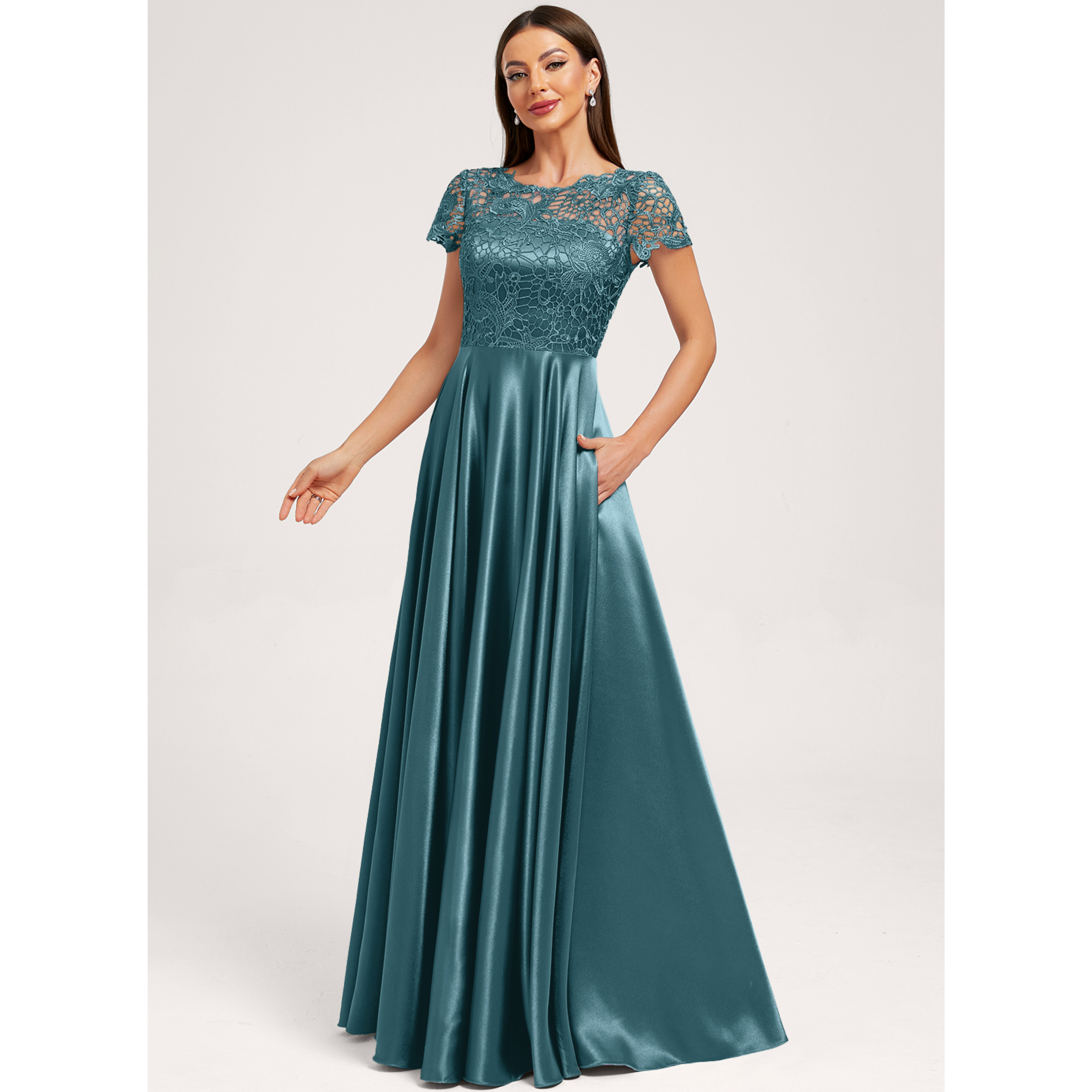Estelle A-line Lace Bridesmaid Dress | JJ's House
