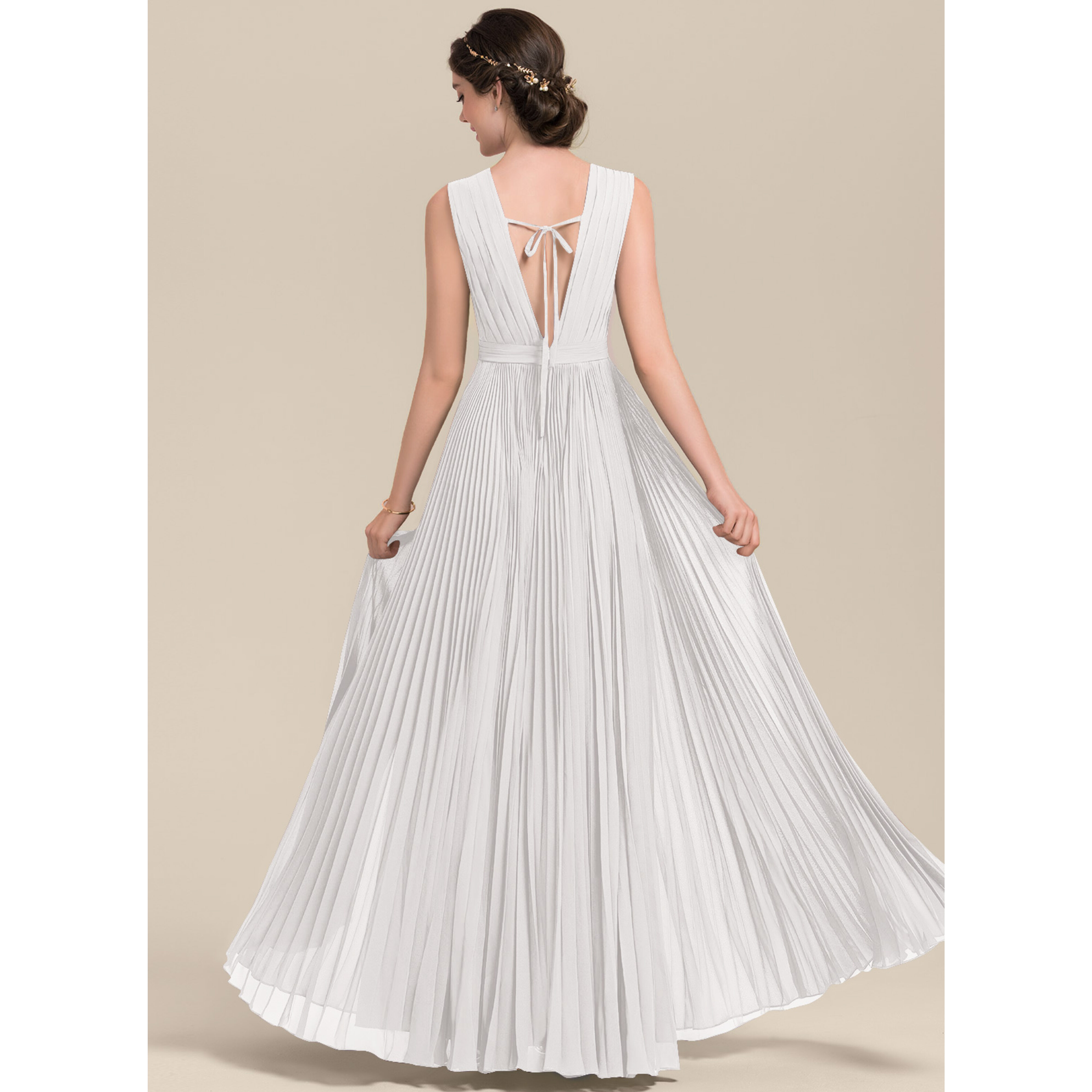 buy vintage wedding dress Bridal Shower Vintage 1940s / 1950s Little White Dresses Wedding Dresses 3/4 Sleeves V Neck Bridal Gown QW2368 US2 / Ivory main image 1