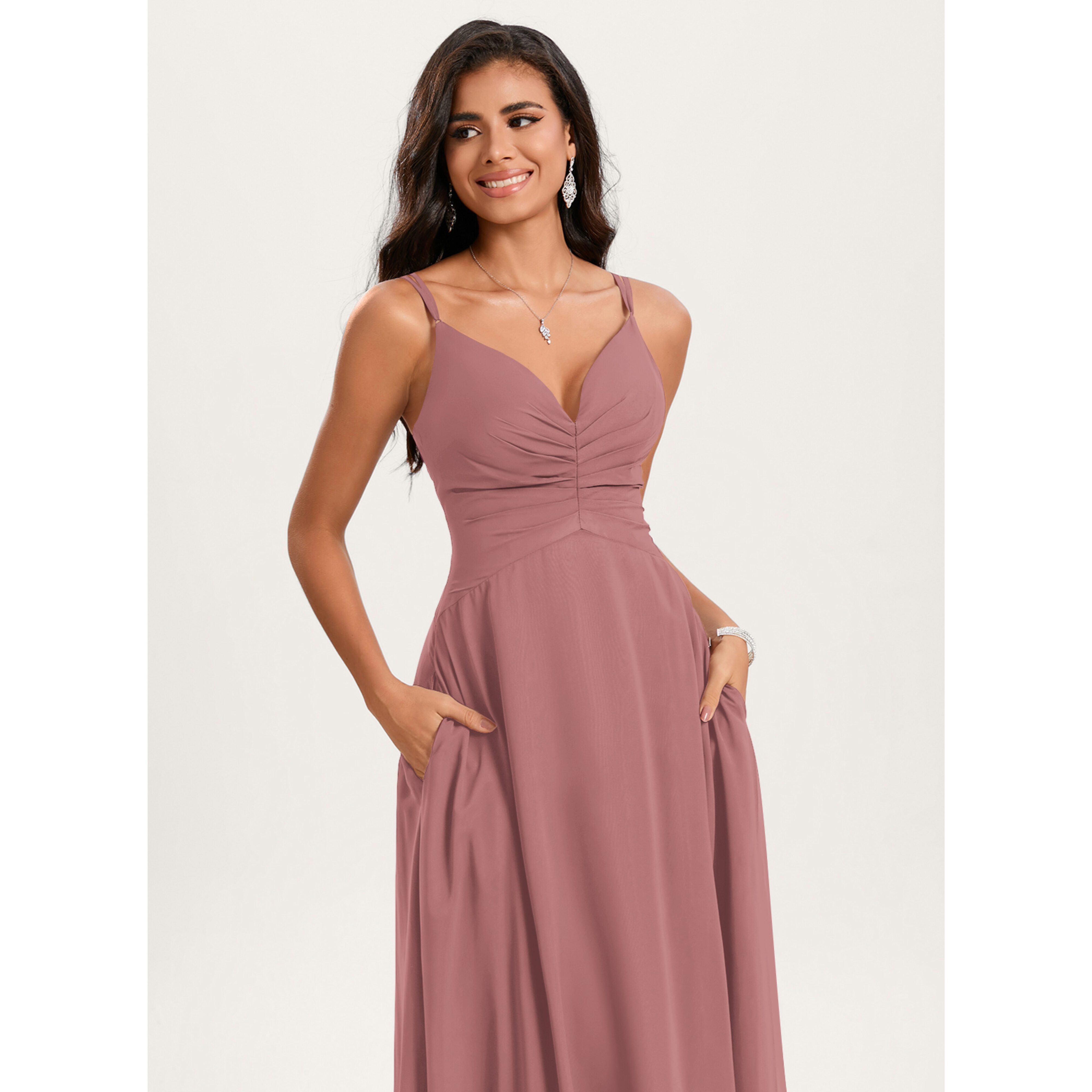 Metis A-line Chiffon Bridesmaid Dress | JJ's House