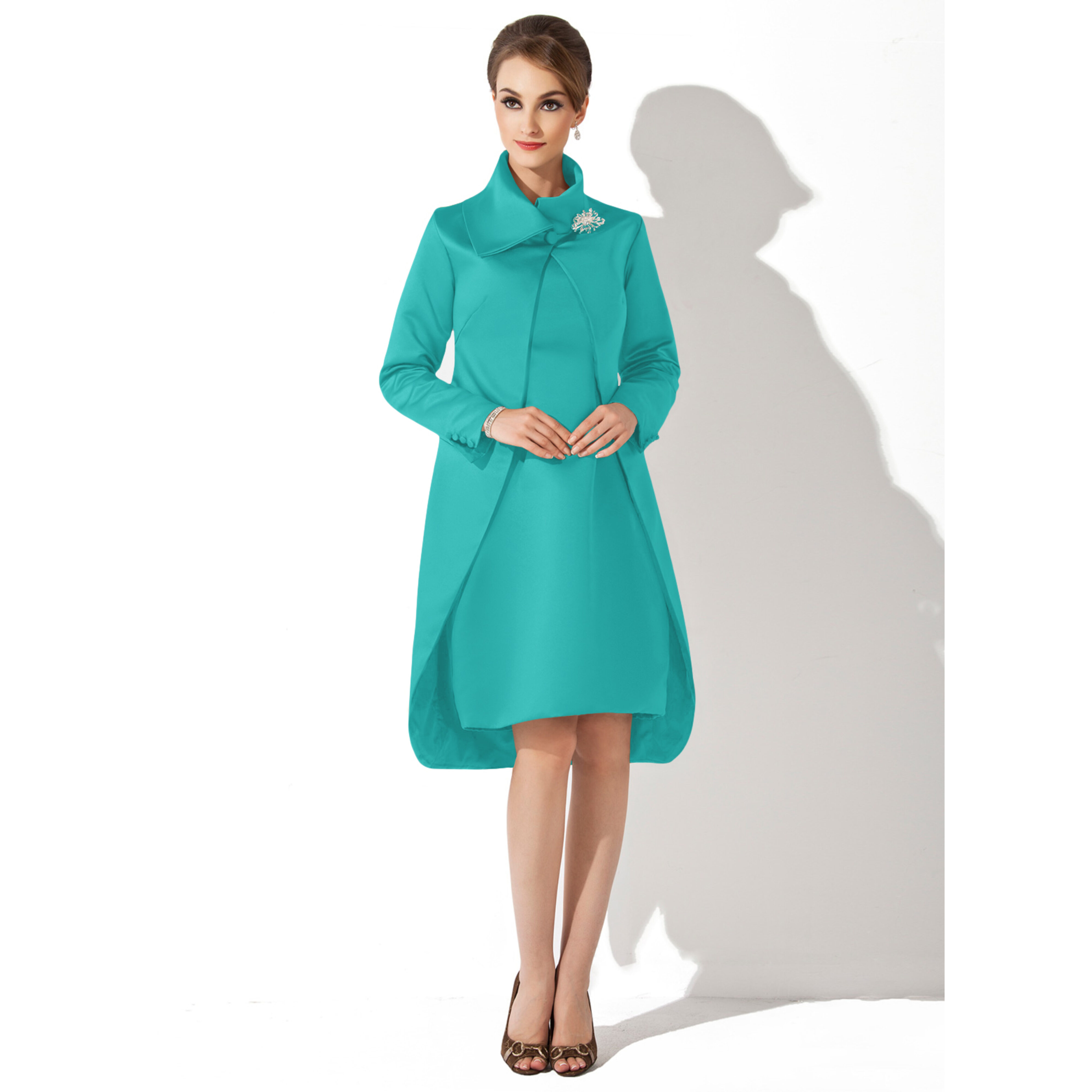 Novelle Sheath/Column Satin Mother of the Bride Dress | JJ's House