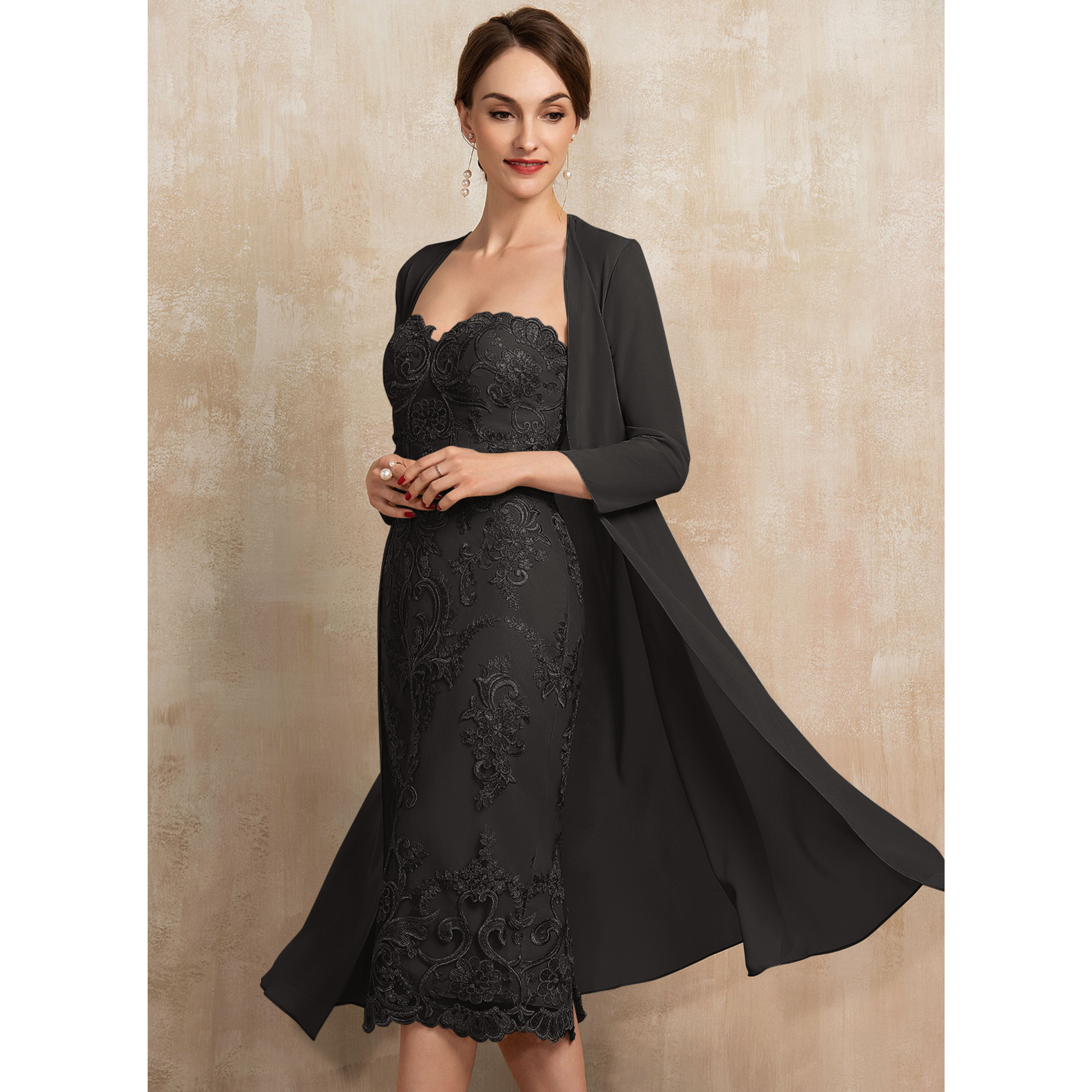 Bernadine Sheath/Column Sweetheart Lace Mother of the Bride Dress