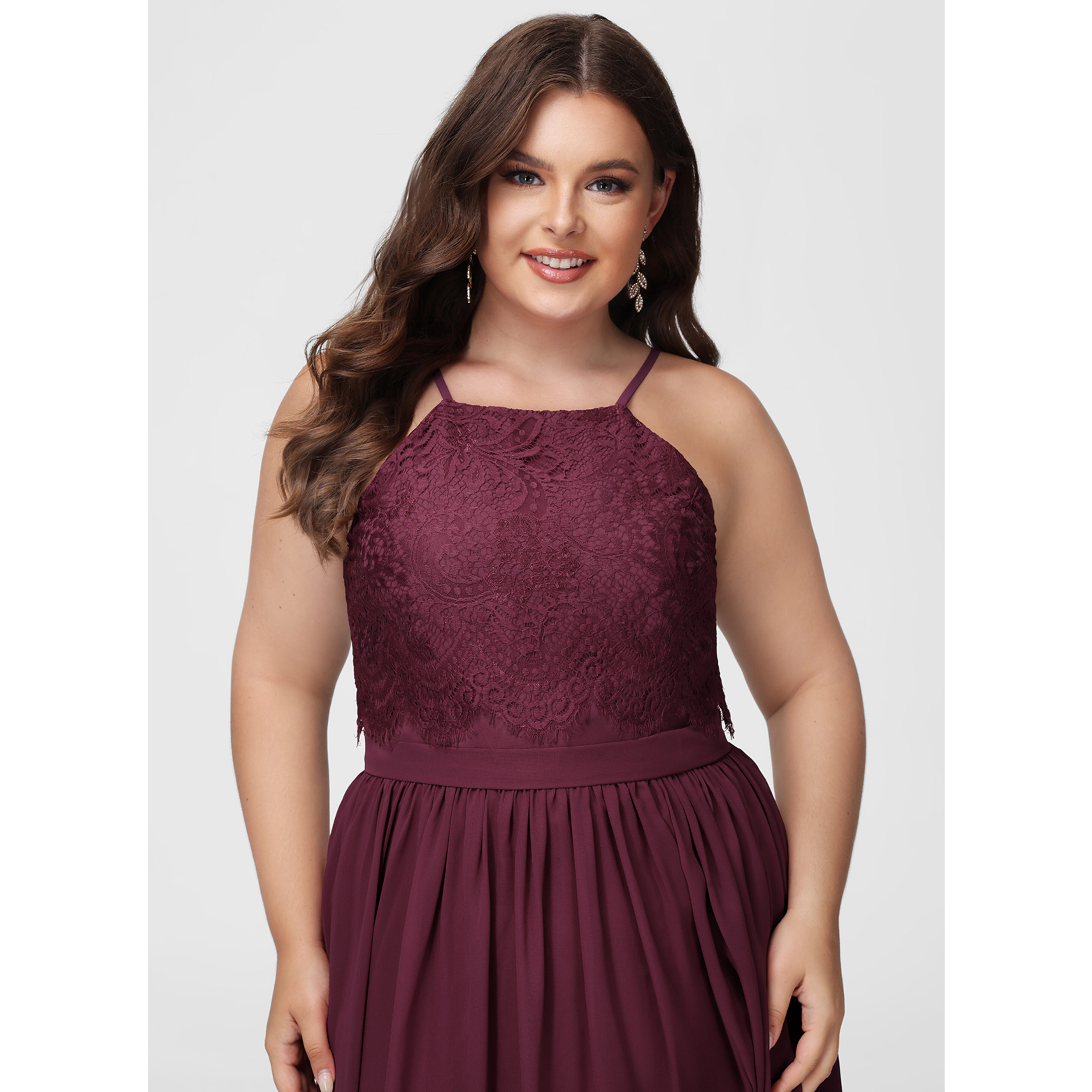 Bethany A-line Square Lace Bridesmaid Dress | JJ's House