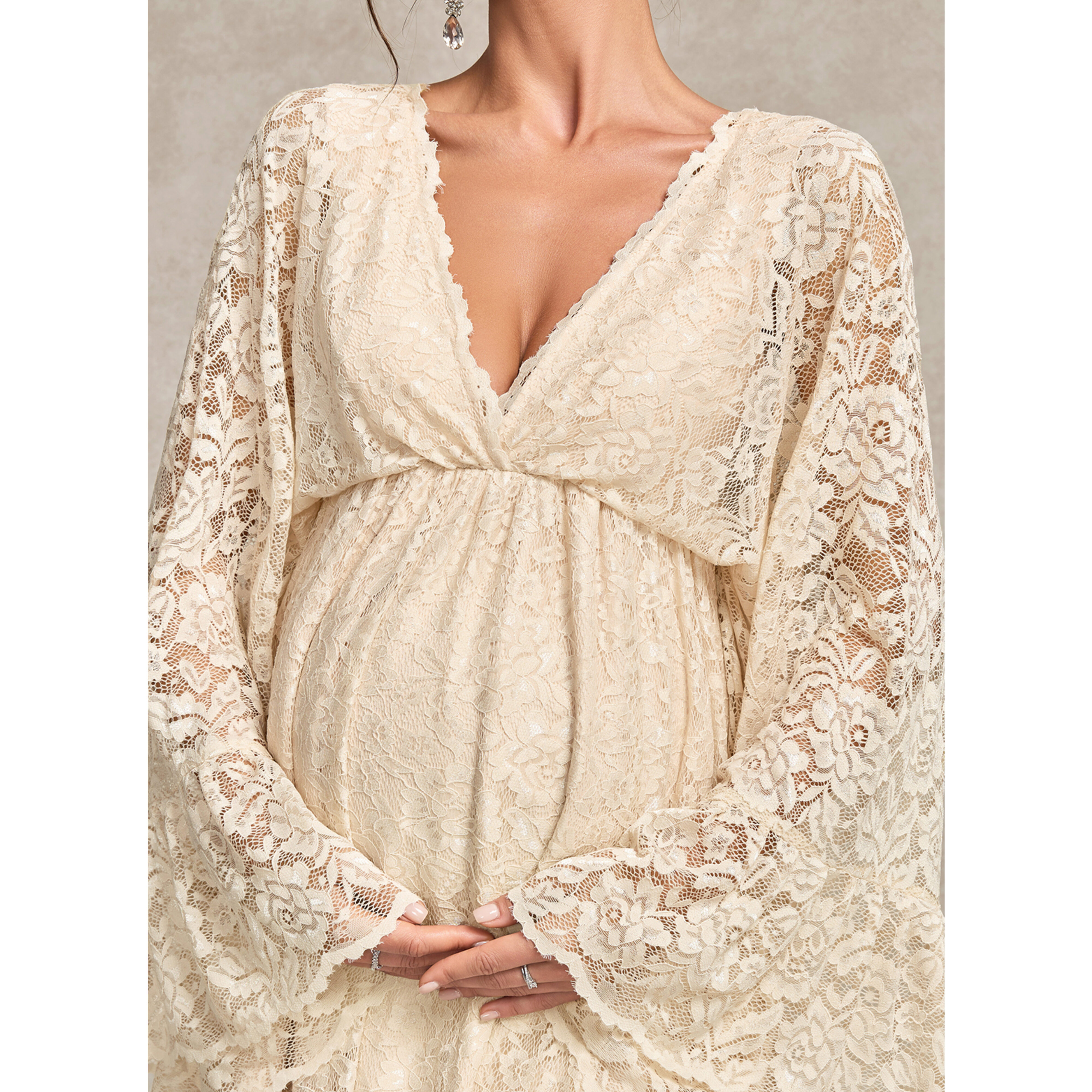 Alize A-line Lace Maternity Wedding Dress | JJ's House