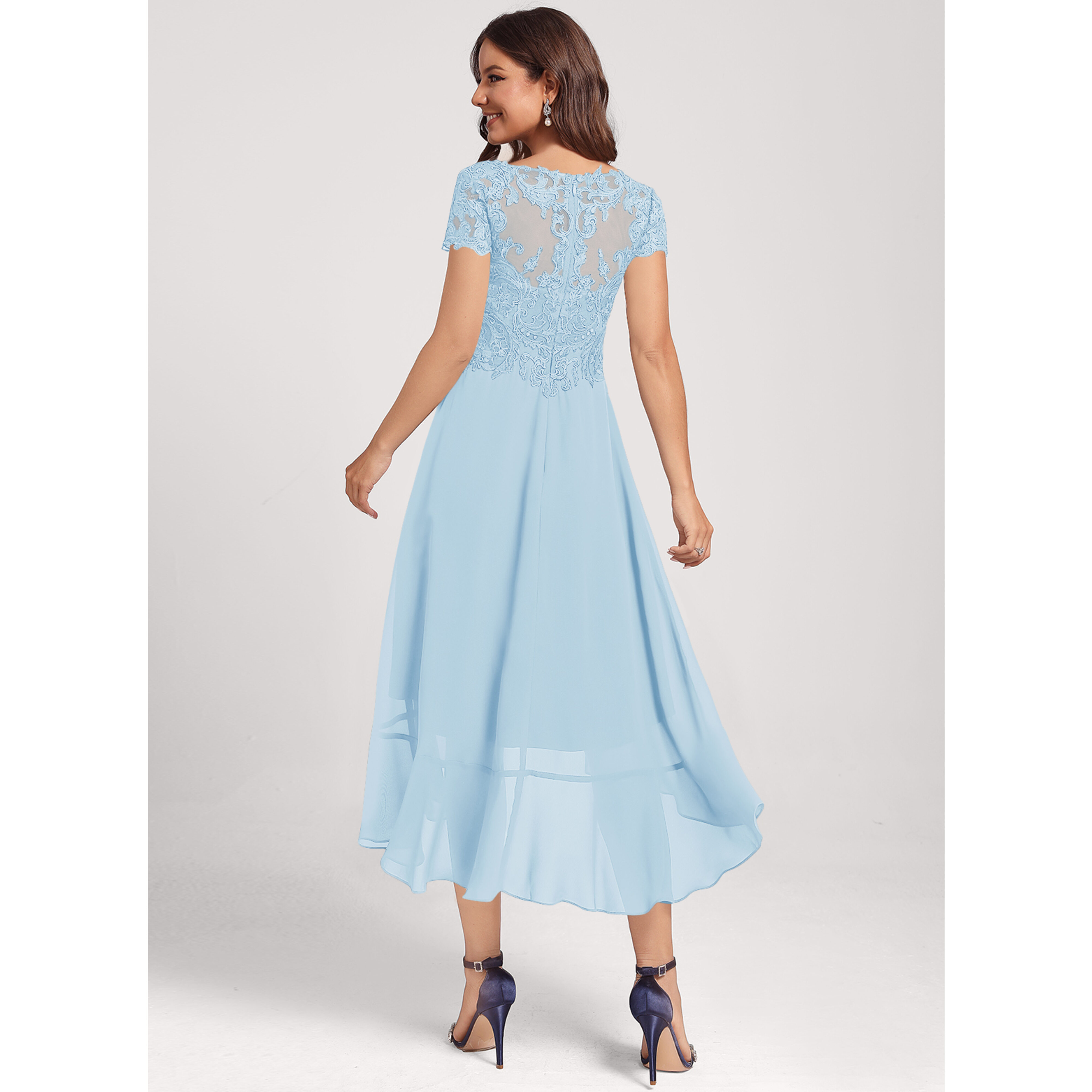 Tallulah Chiffon Midi Cocktail Dress | JJ's House