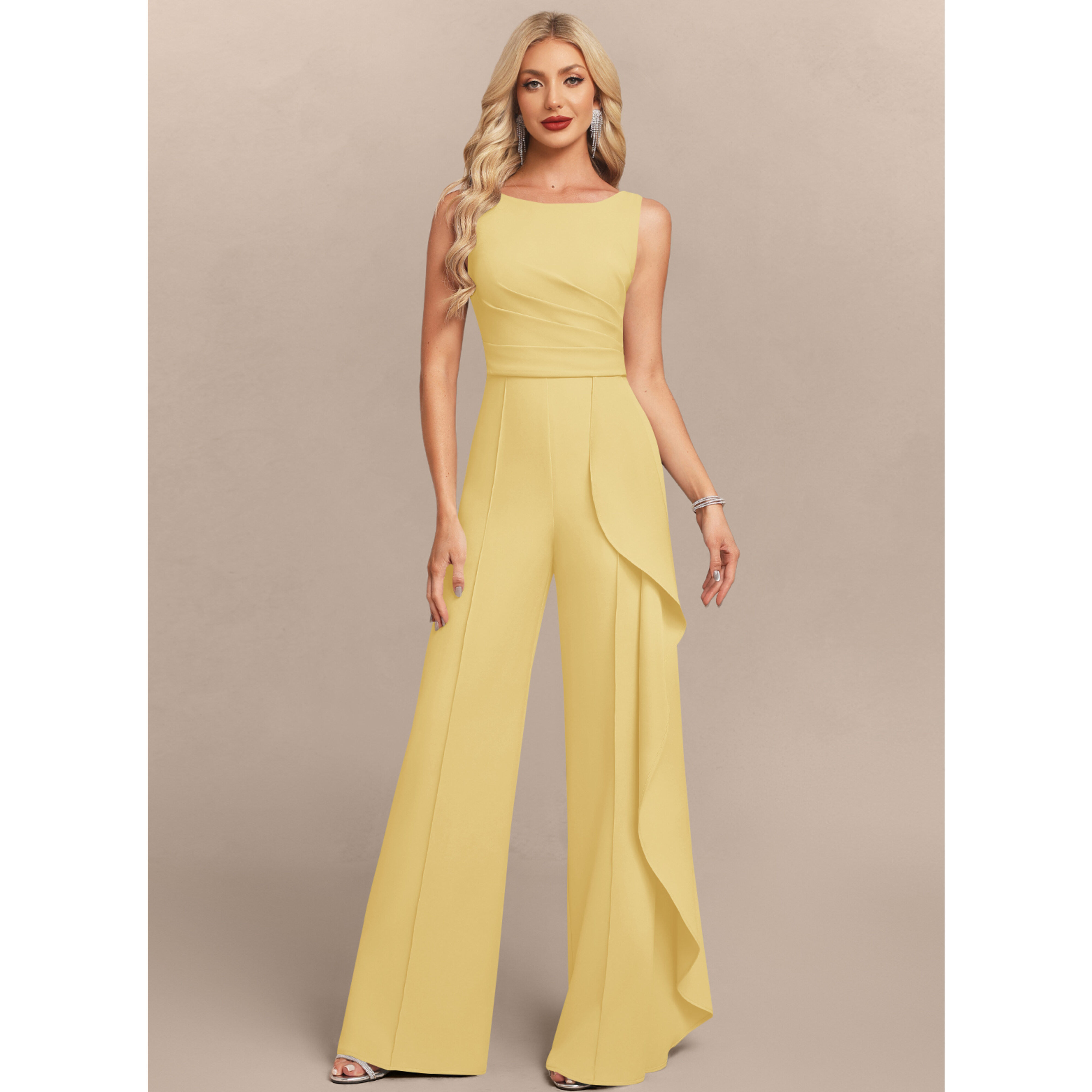Kallista Stretch Crepe Maxi Evening Jumpsuit | JJ's House