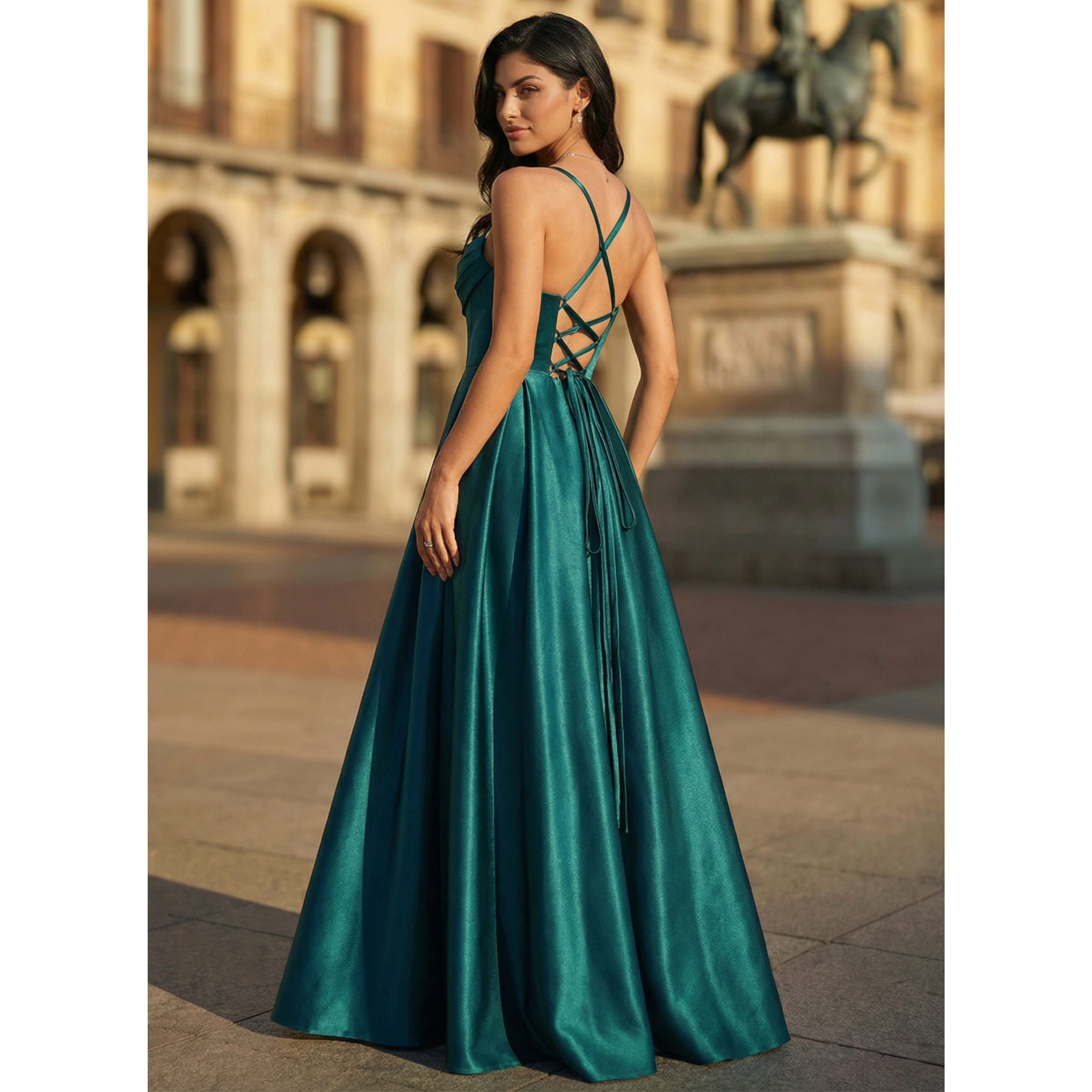 Journee Sweetheart Stretch Satin Prom Dress | JJ's House
