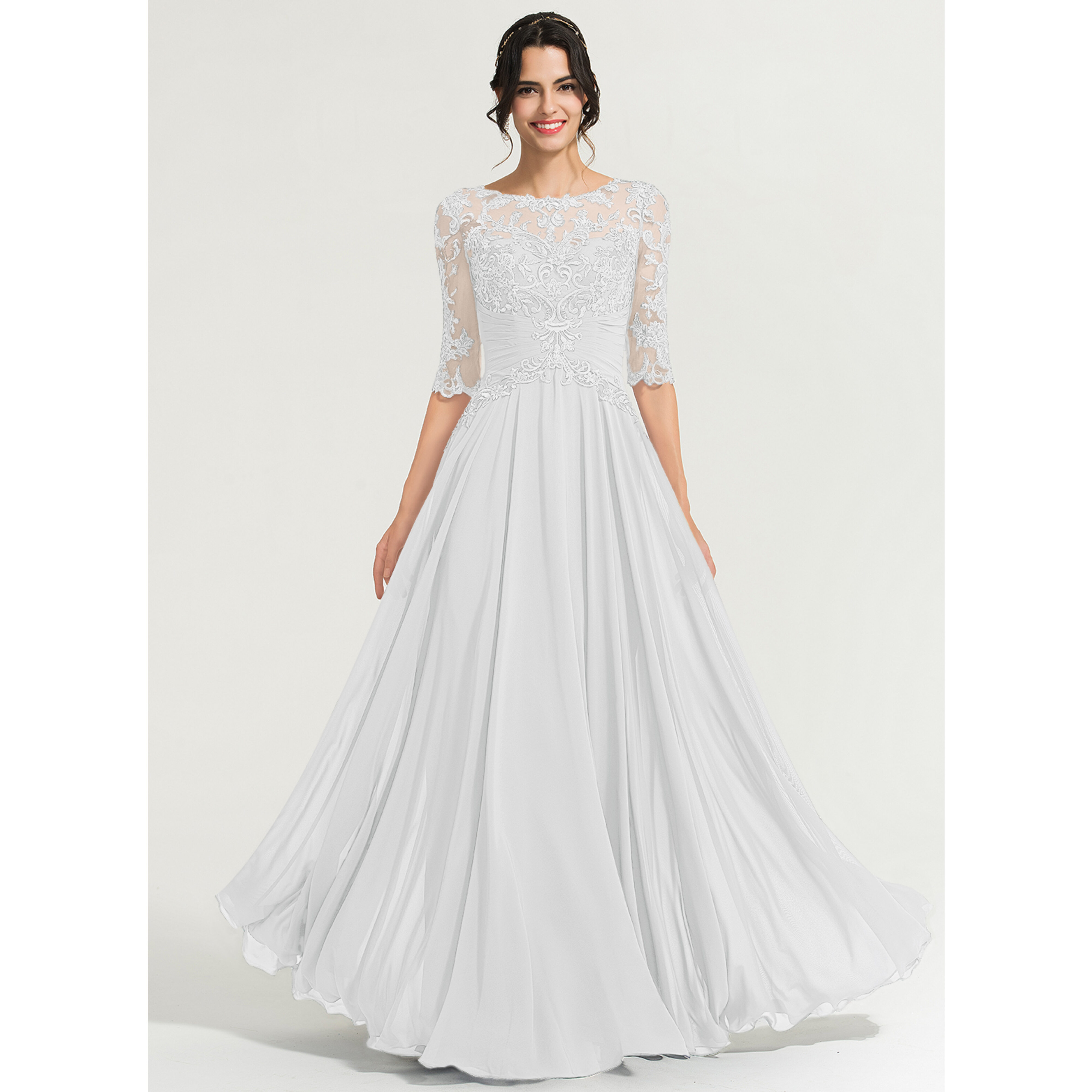 knee length dresses for ladies The Jane Maxi Dress in White Lace