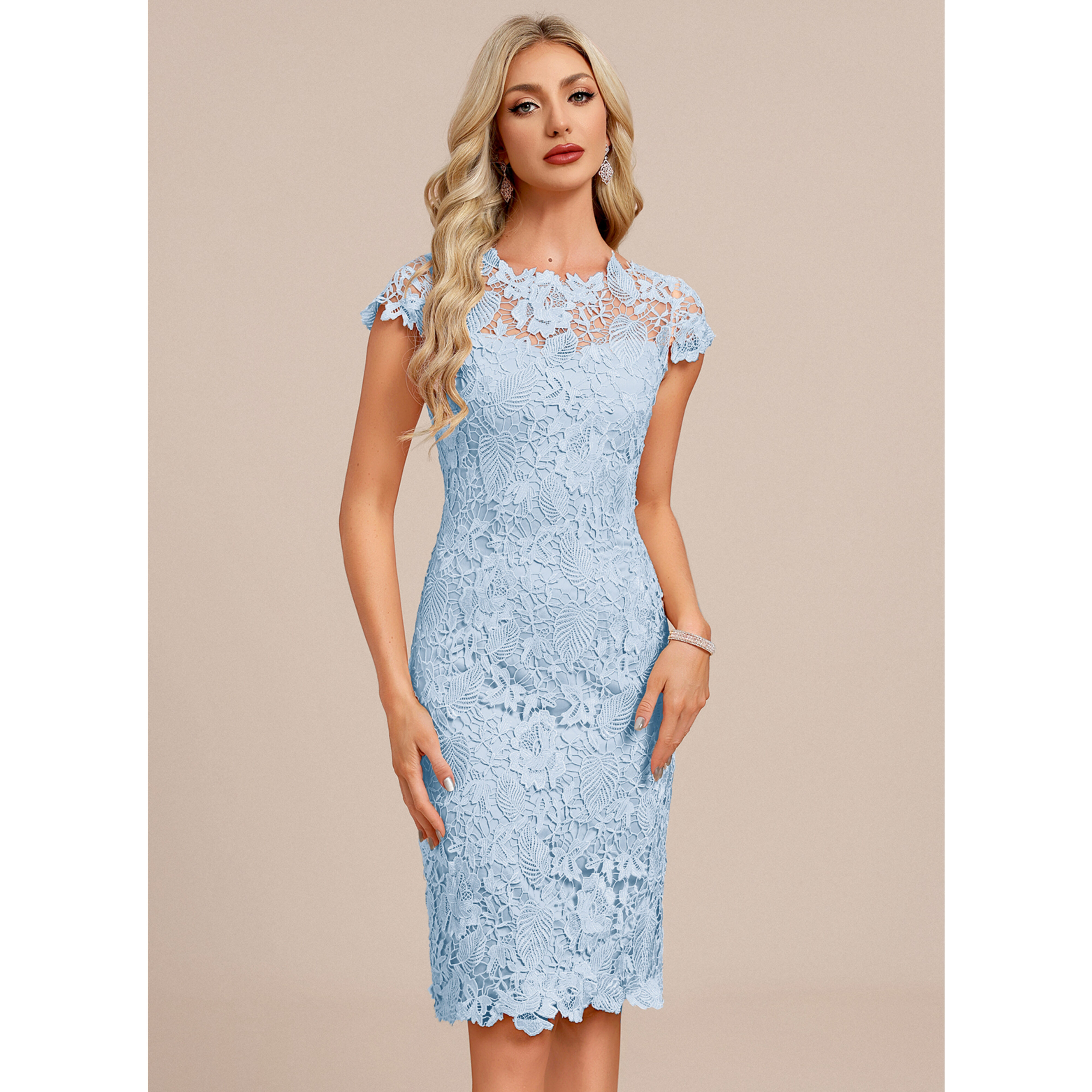 Clary Lace Midi Cocktail Dress | JJ's House
