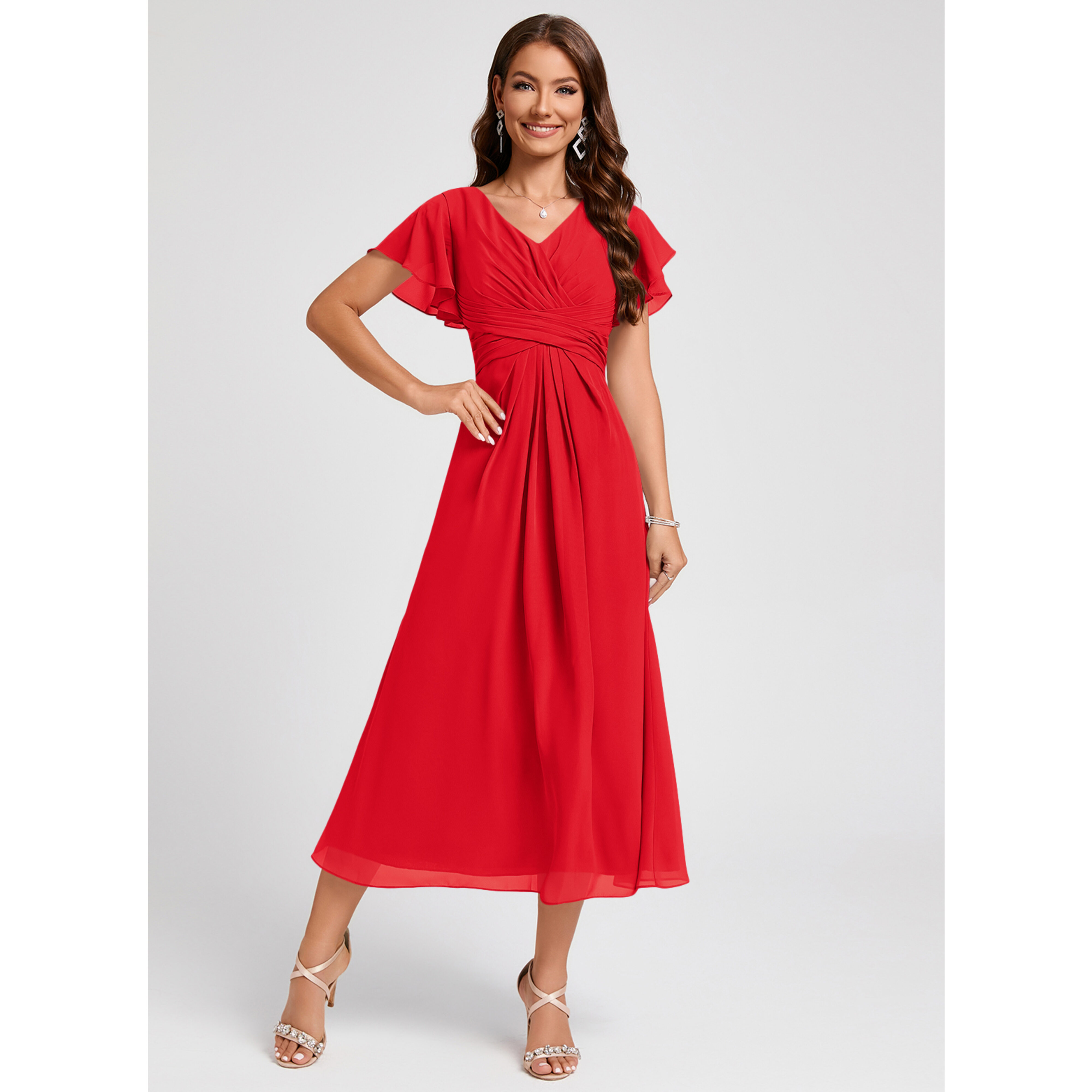 Desirea Chiffon Midi Cocktail Dress | JJ's House