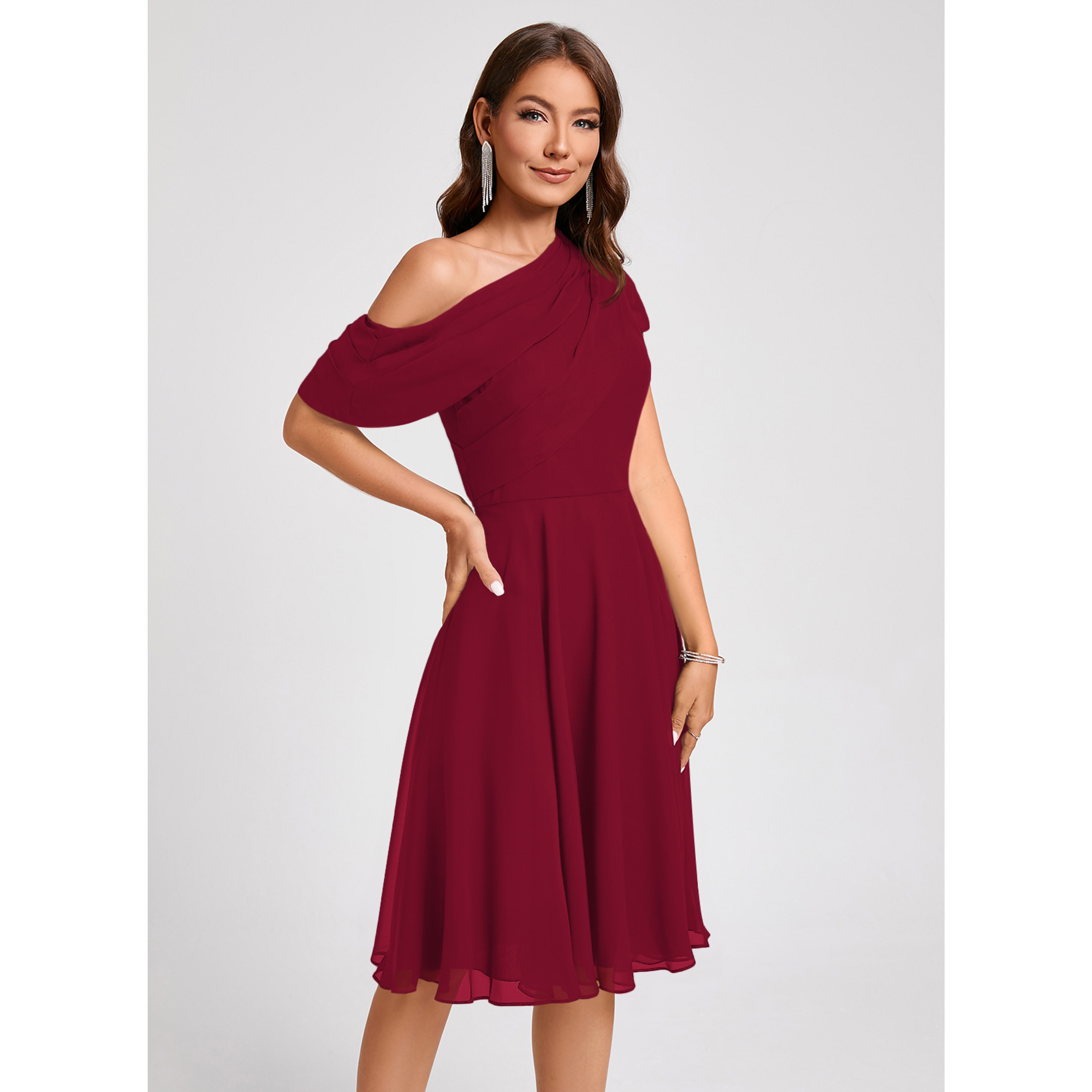 Nymphs One Shoulder Chiffon Cocktail Dress | JJ's House