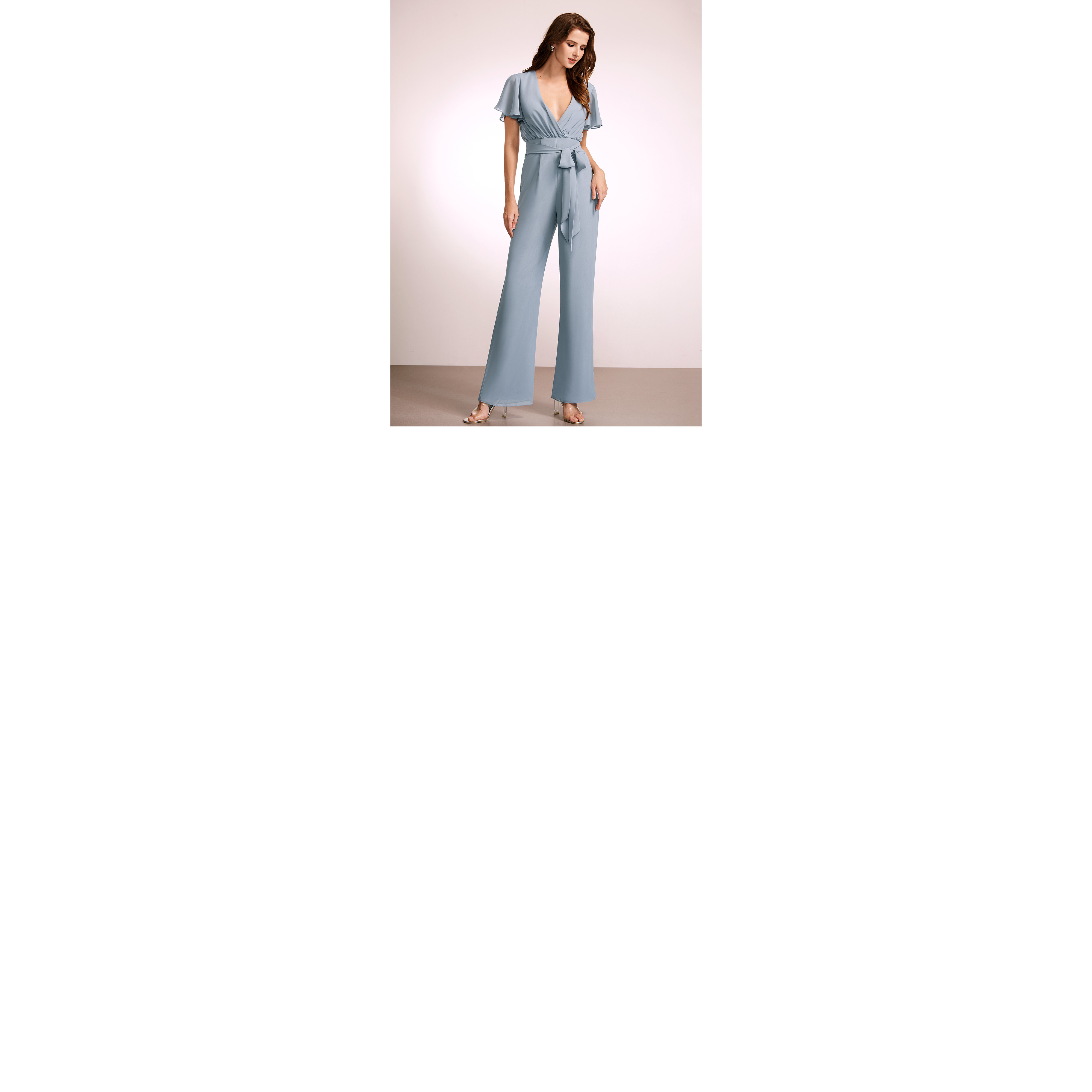 Kacey Ruffle Chiffon Bridesmaid Jumpsuit | JJ's House