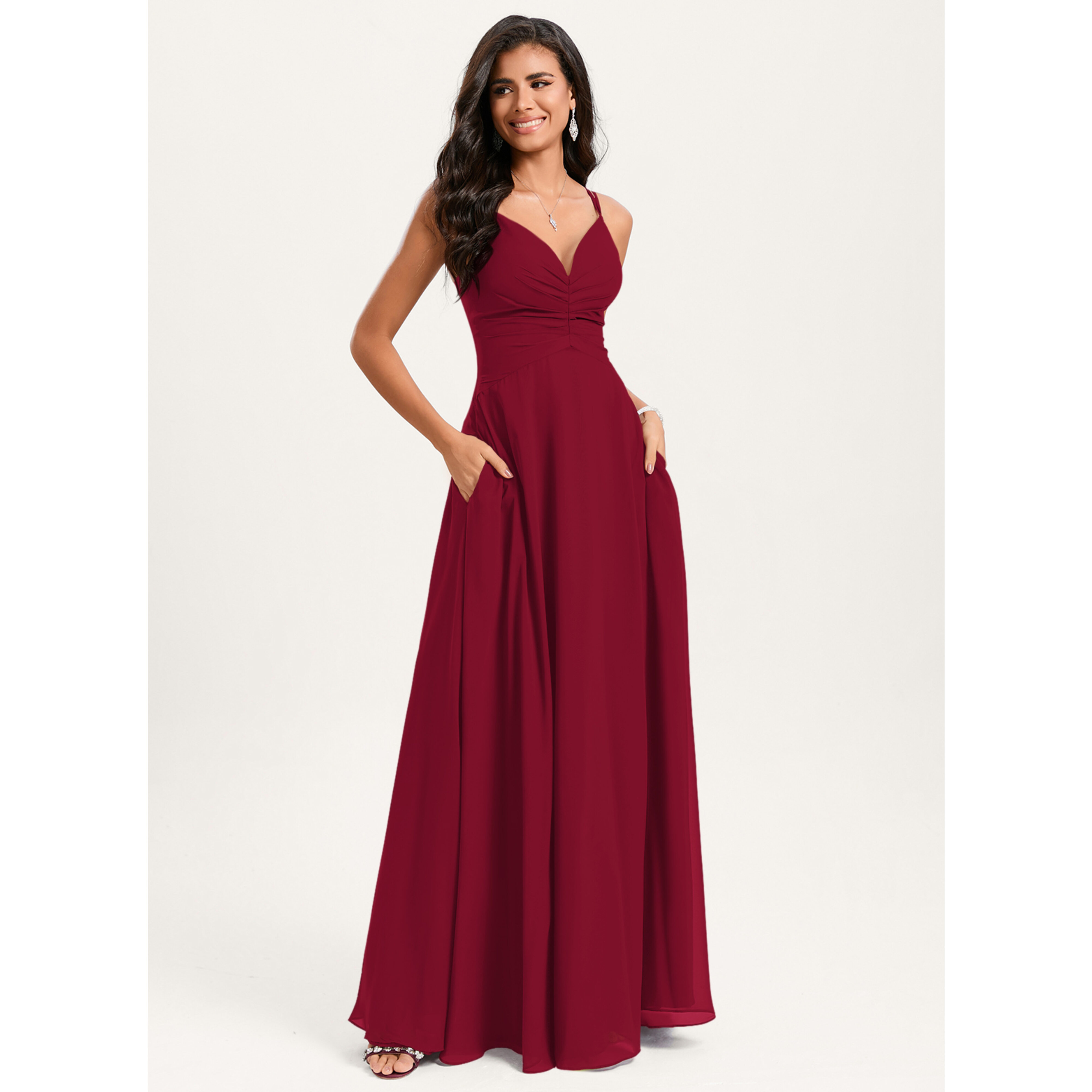 Metis A-line Chiffon Bridesmaid Dress | JJ's House